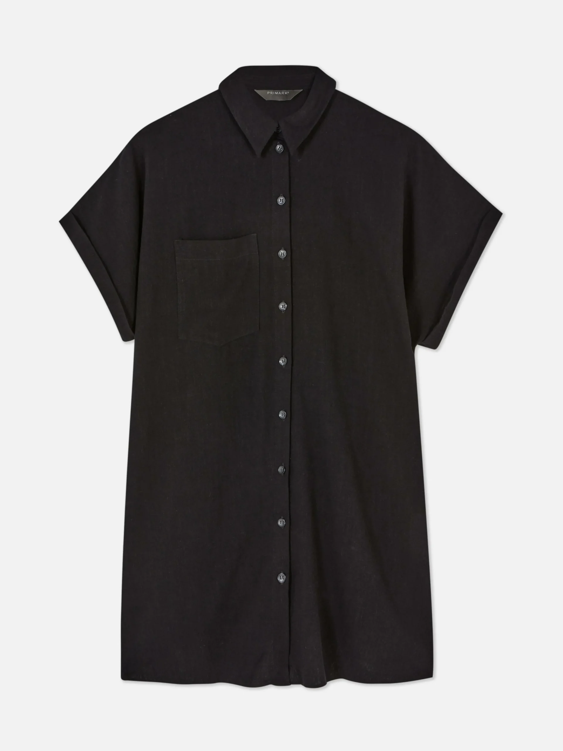 Relaxed Fit Short Sleeve Shirt Dress