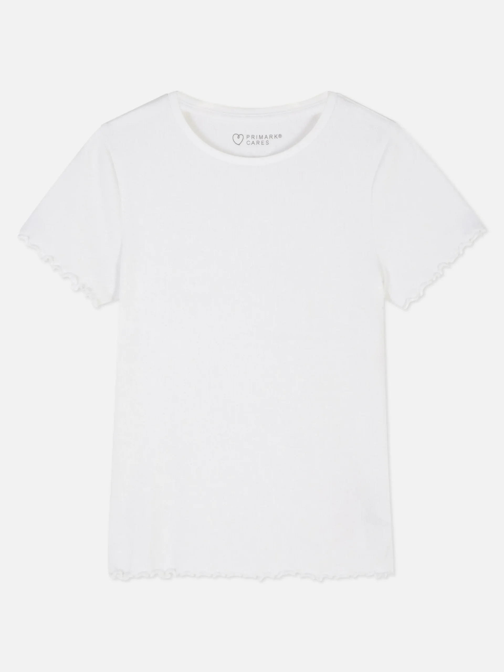 Ribbed Lettuce Trim T-Shirt