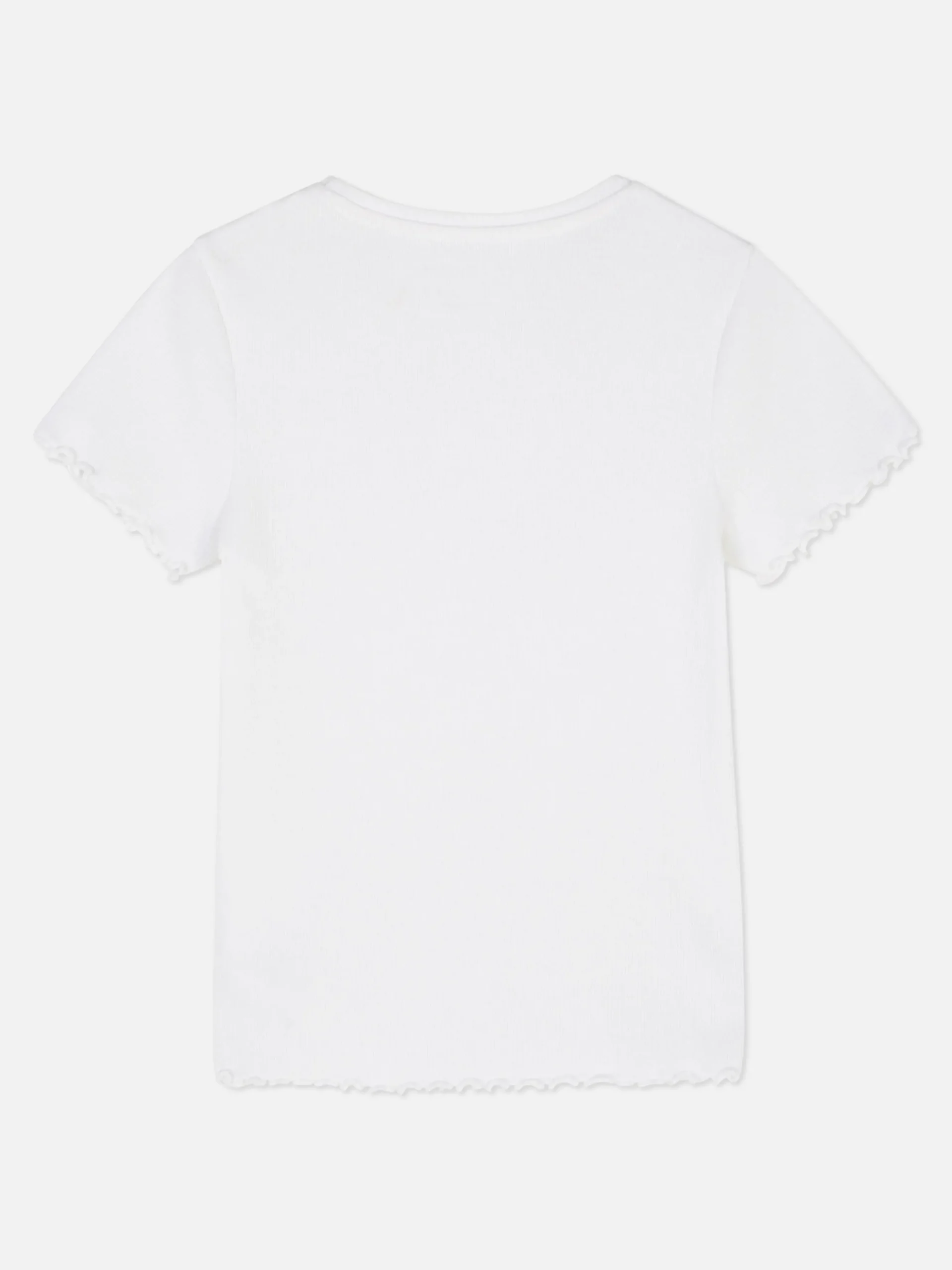 Ribbed Lettuce Trim T-Shirt