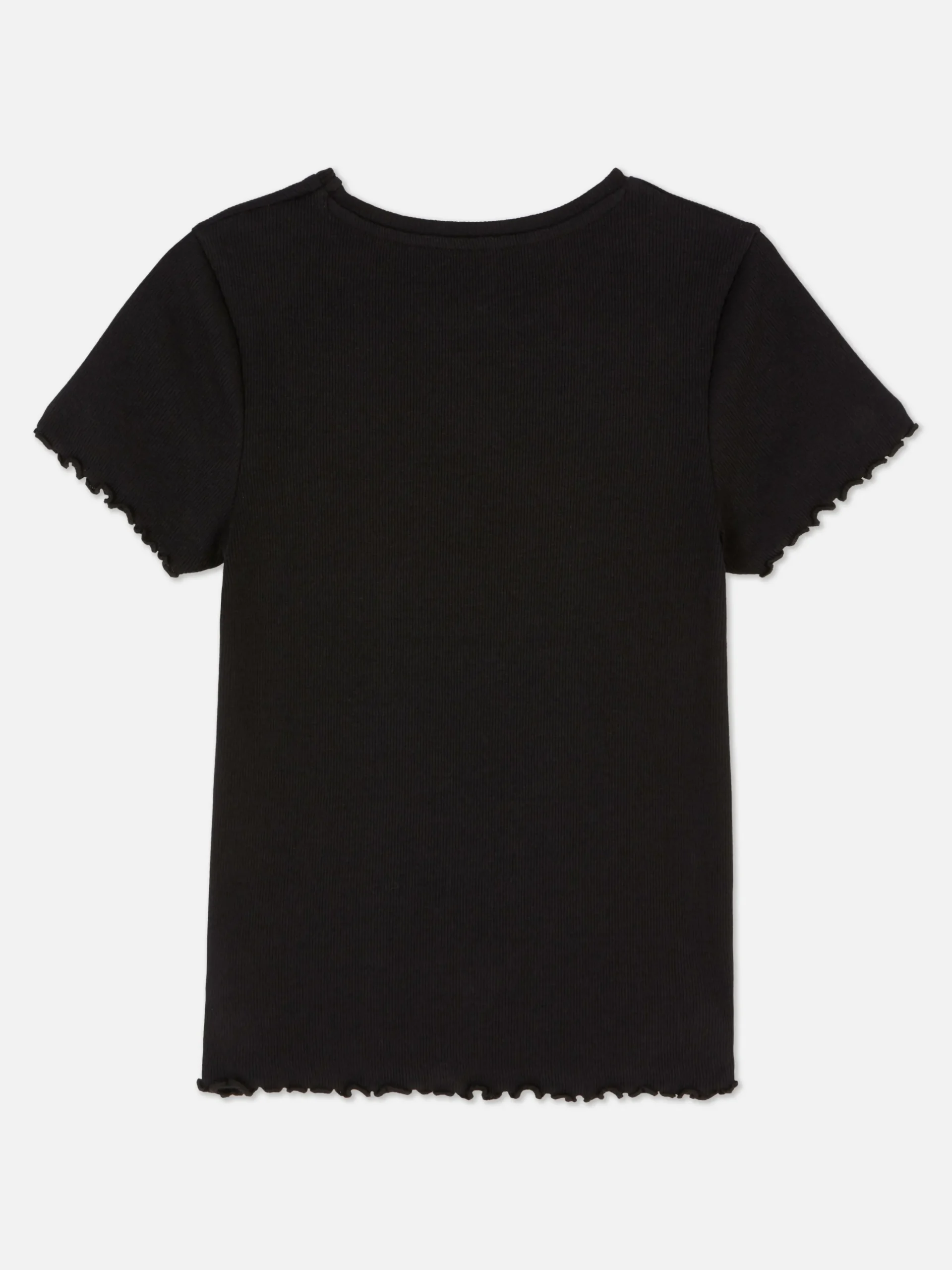 Ribbed Lettuce Trim T-Shirt