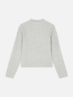 Ribbed Mock Neck Sweater