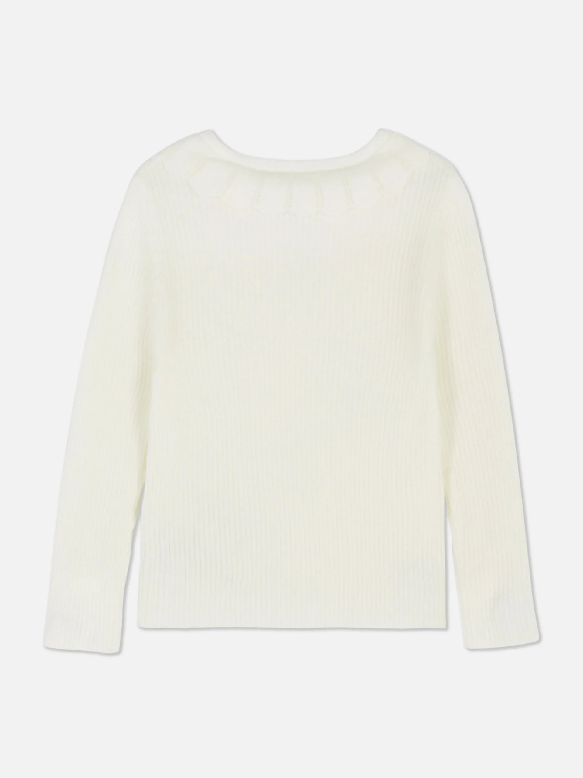 Ribbed Ruffle Collar Sweater