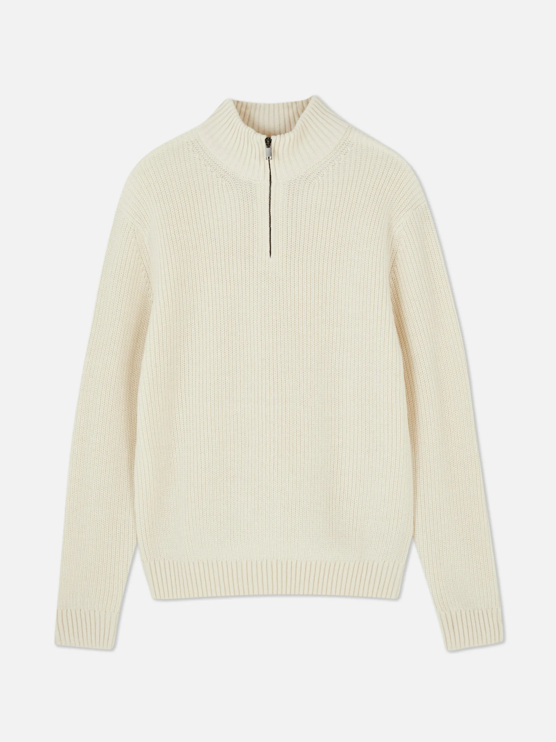 Rib-Knit Half-Zip Sweater