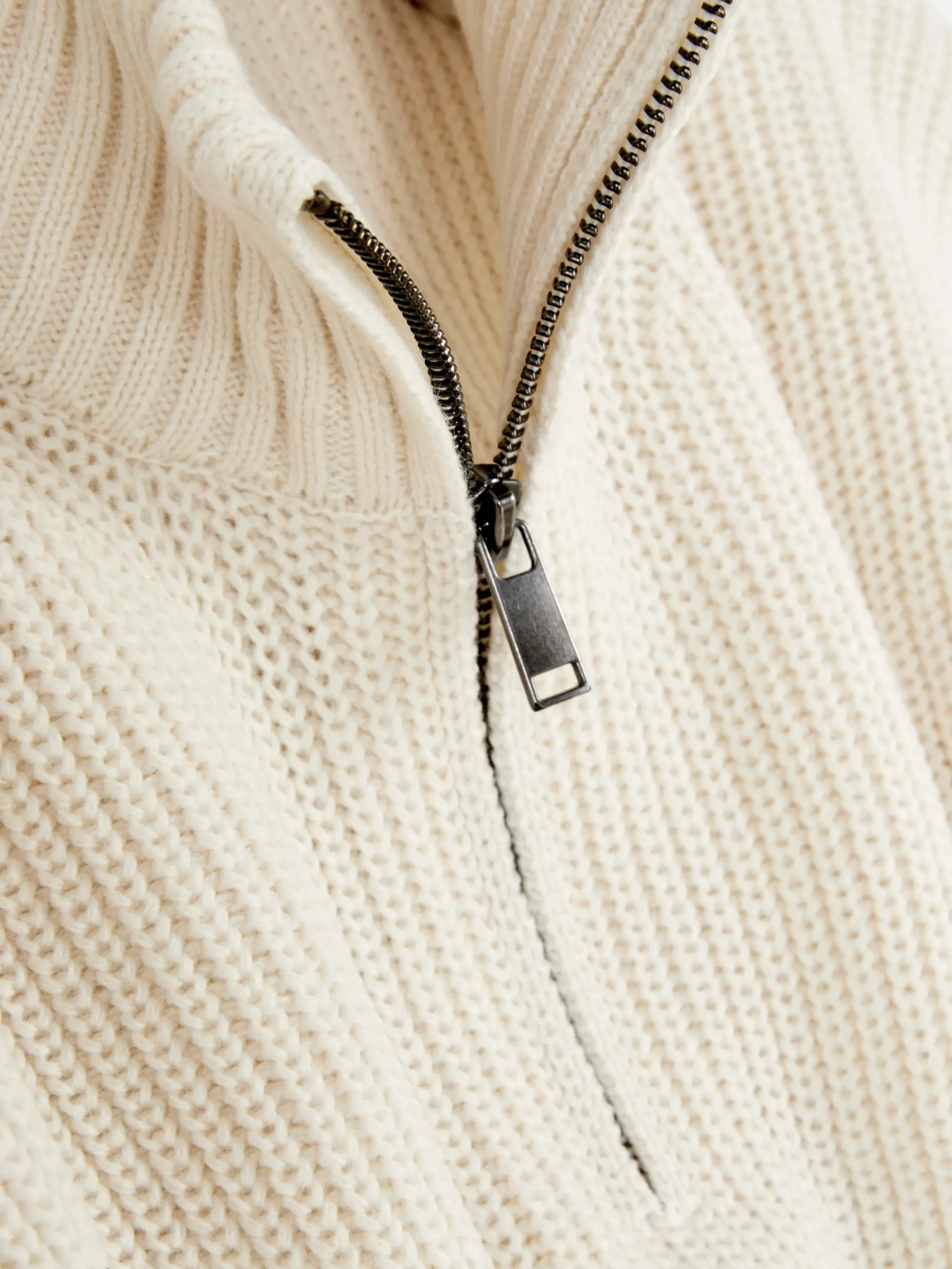 Rib-Knit Half-Zip Sweater
