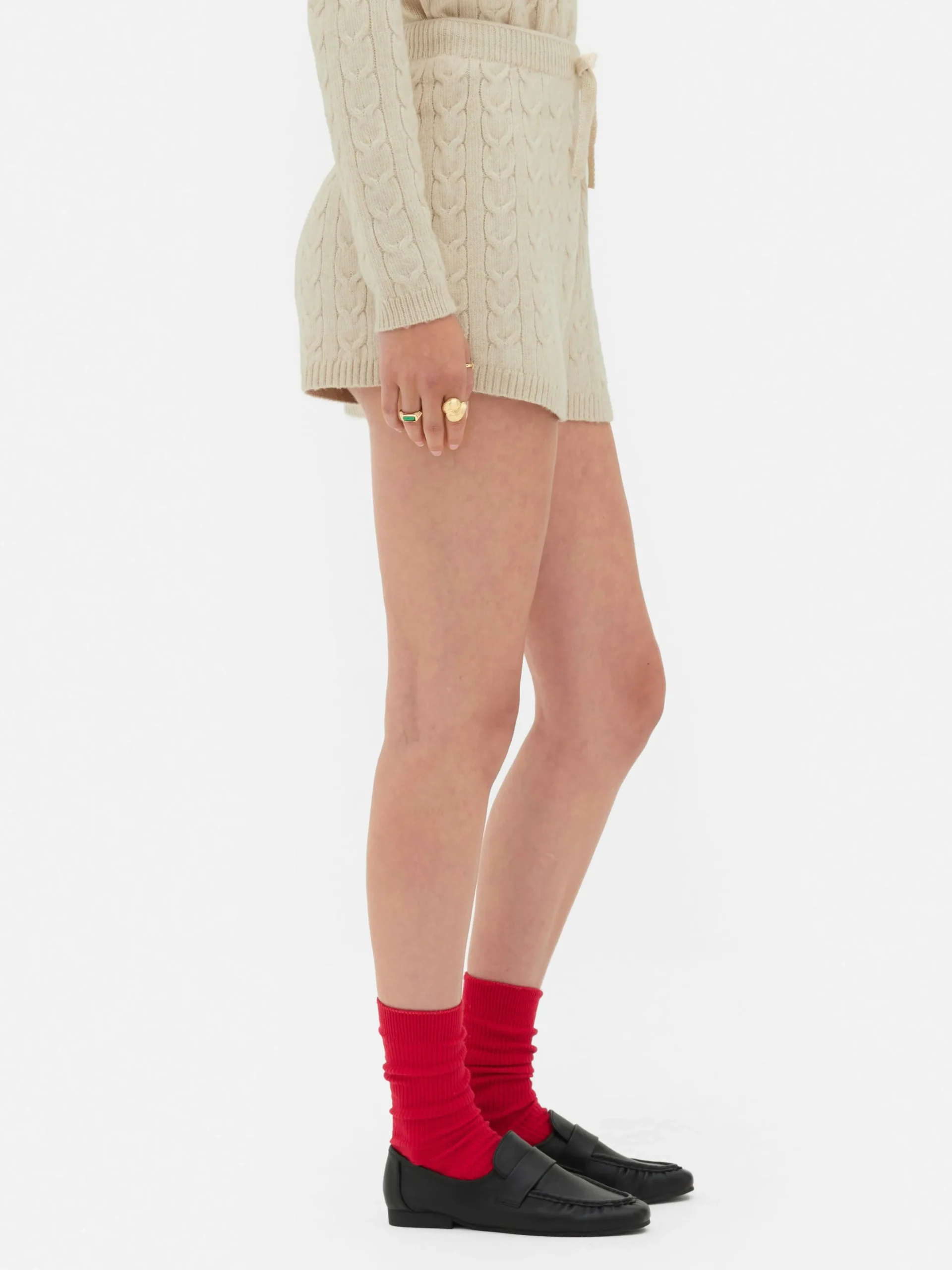 Rita Ora Cable Knit Shorts