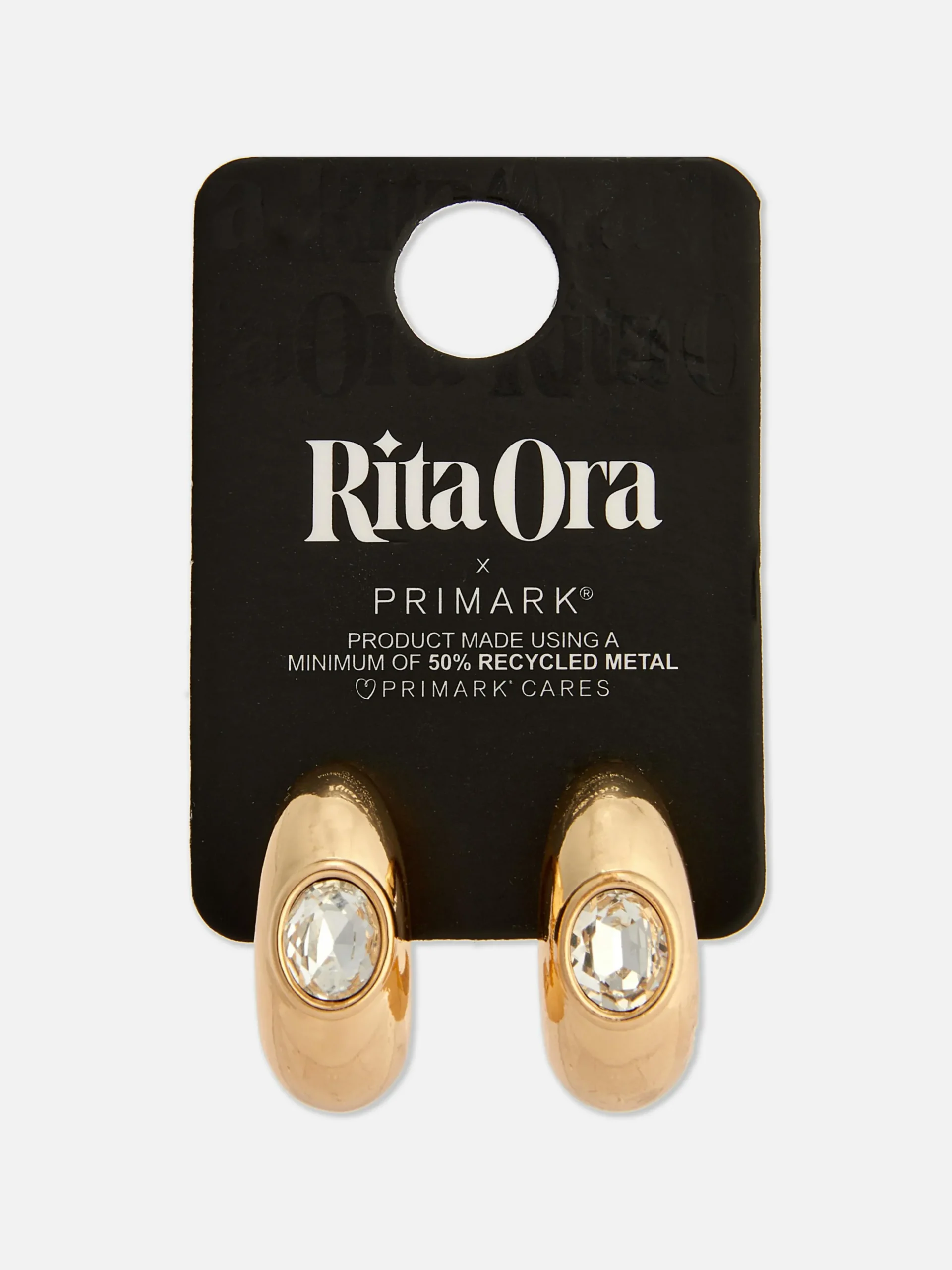 Rita Ora Faux Gem Chunky Hoop Earrings