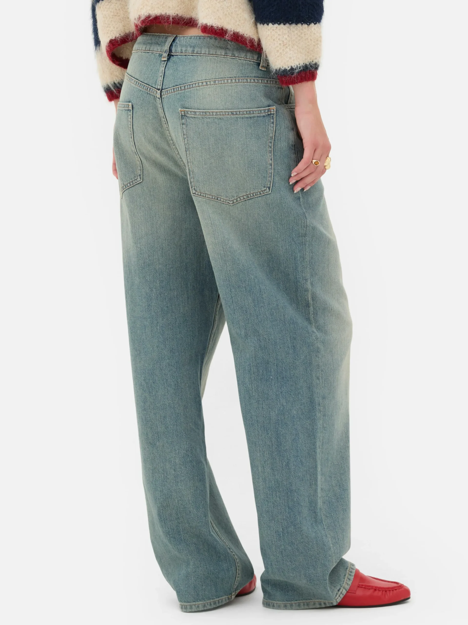 Rita Ora Ripped Dad Jeans