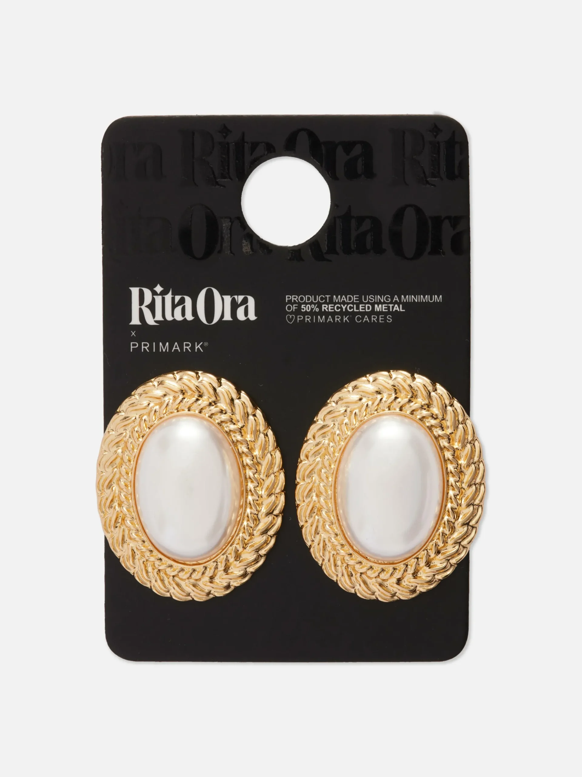 Rita Ora XL Faux Pearl Stud Earrings