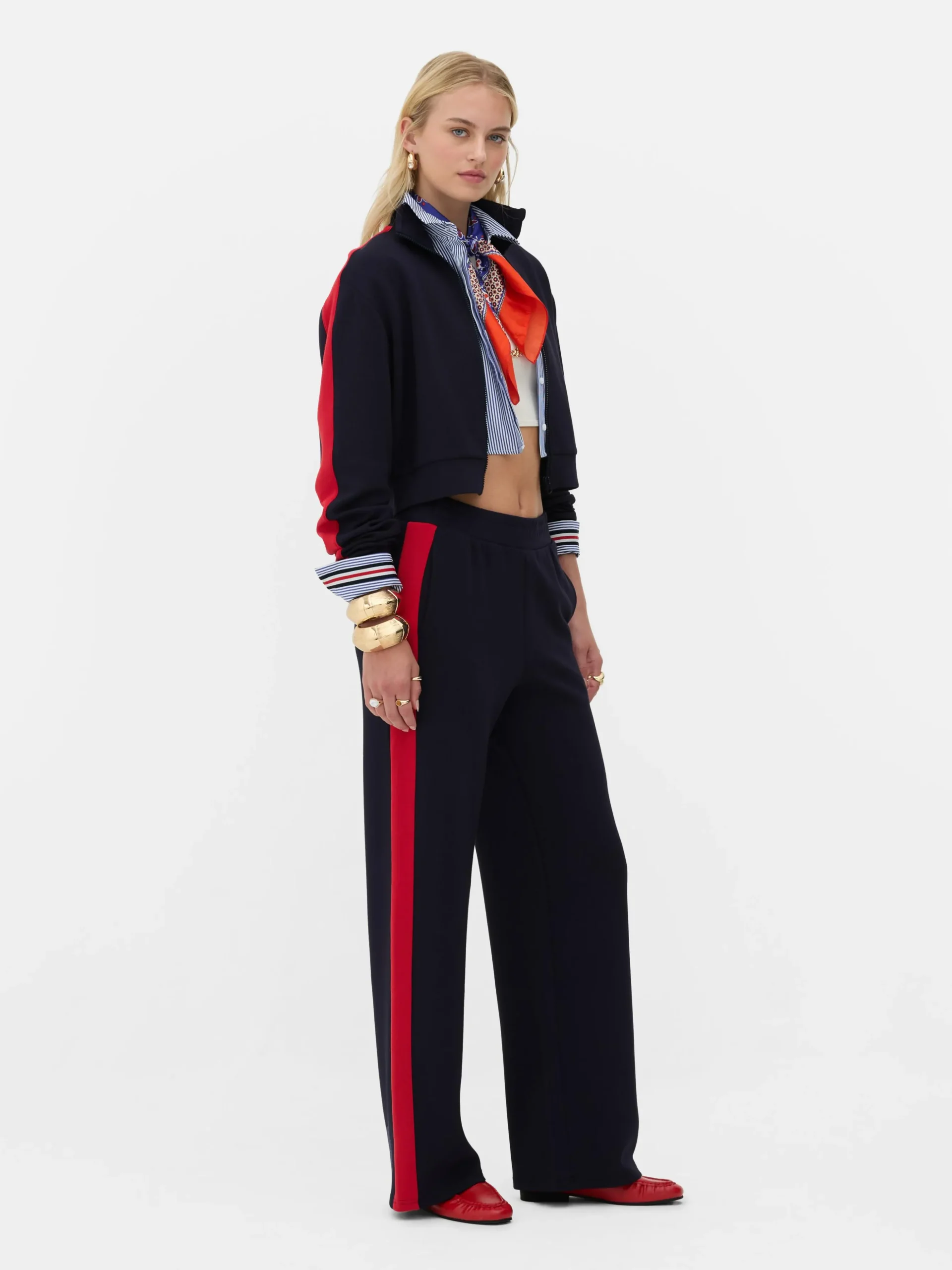 Rita Ora Zip-Up Funnel Neck Sweatshirt