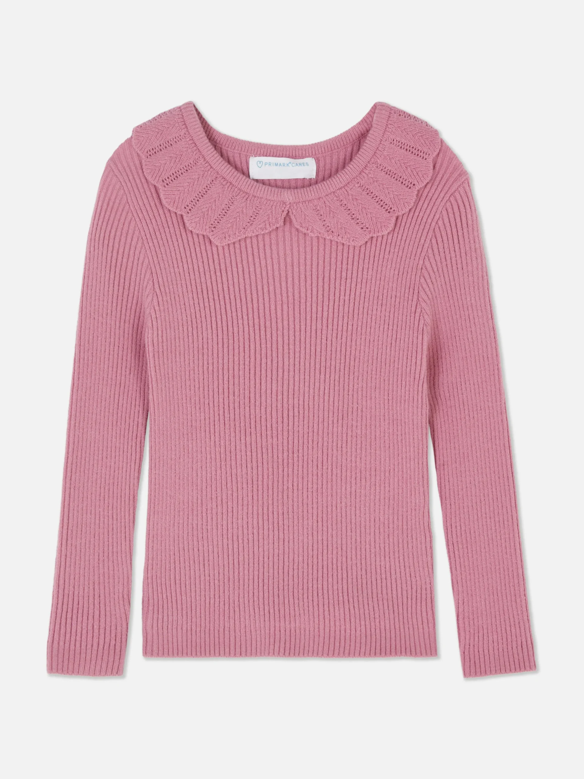 Ruffle Collar Long Sleeve T-Shirt