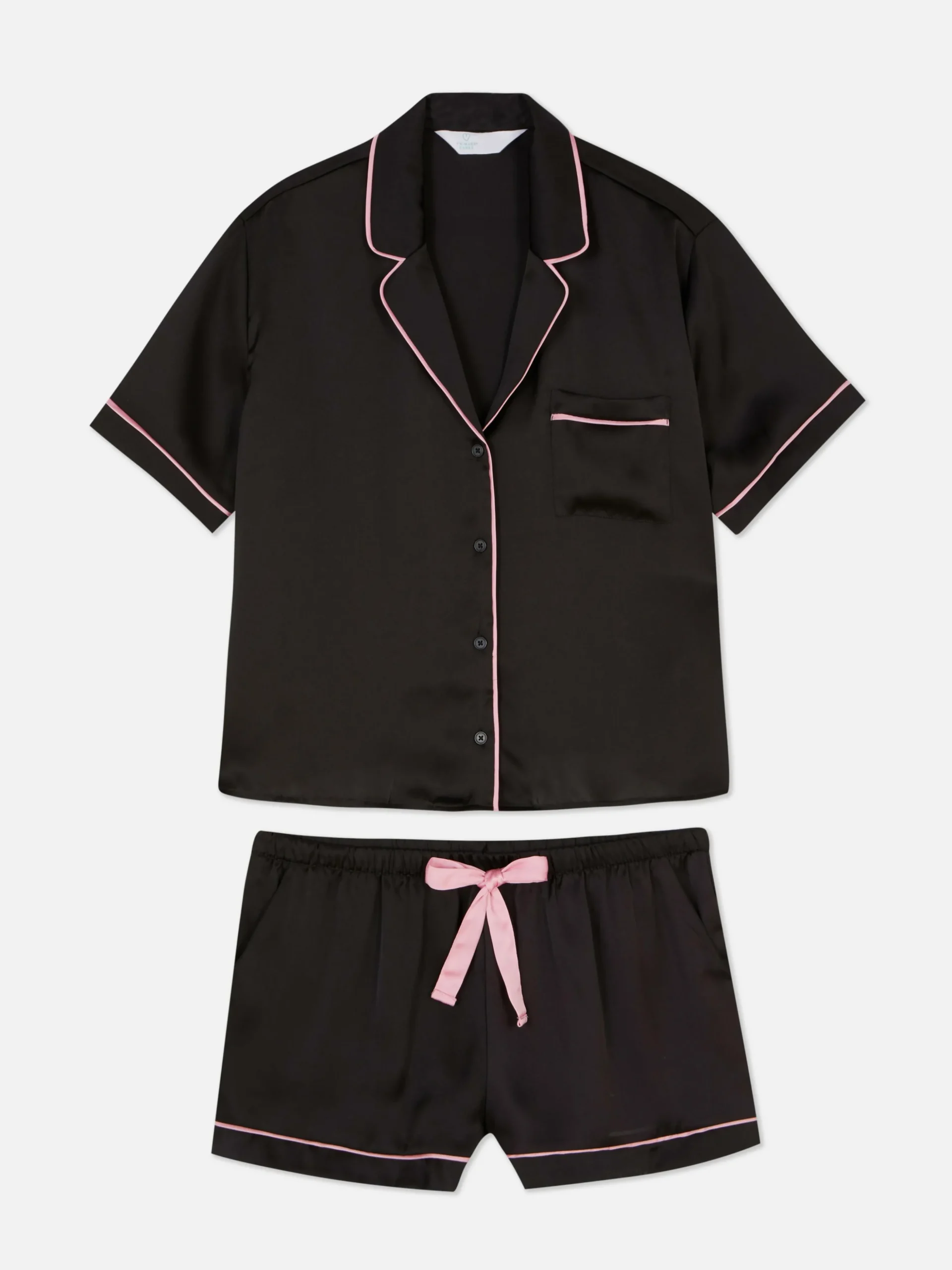 Satin Nightshirt And Shorts Pajama Set