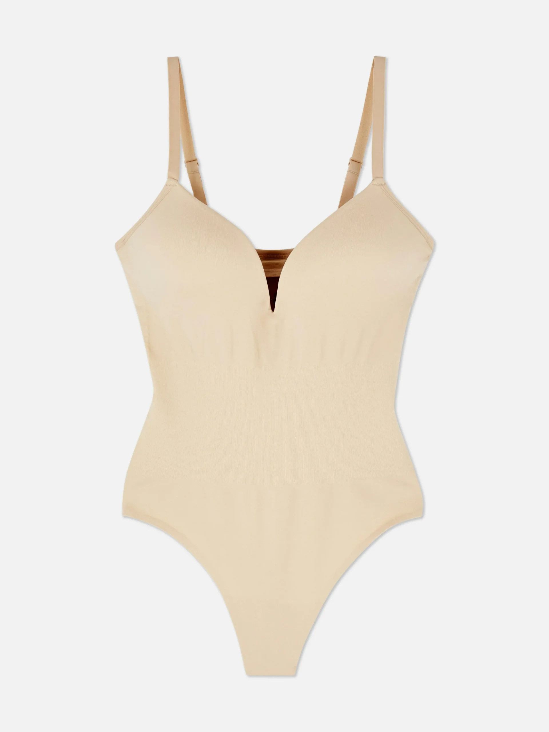 Seamless Cupped Shapewear Thong Bodysuit