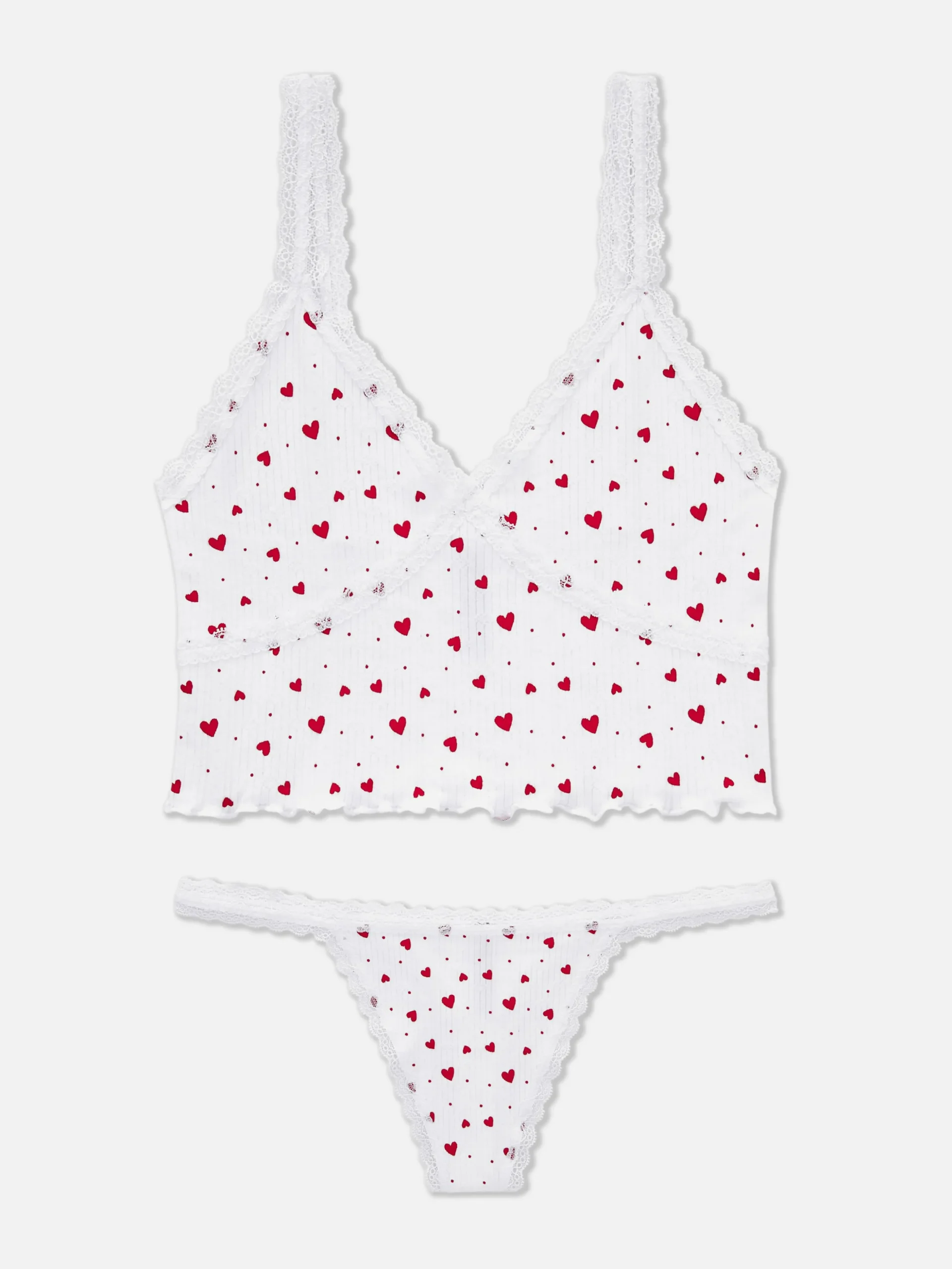 Seamless Pointelle Cami And Thong Set