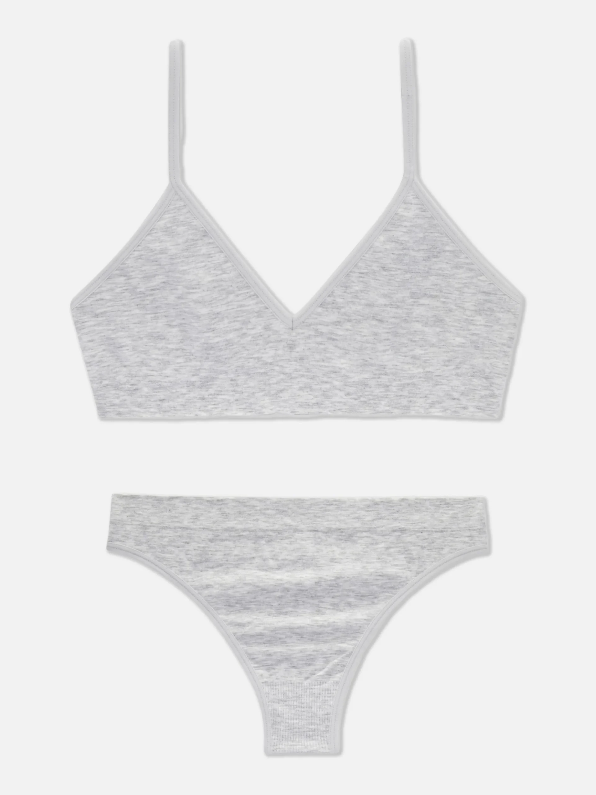 Seamless Triangle Bralette And Underwear Set
