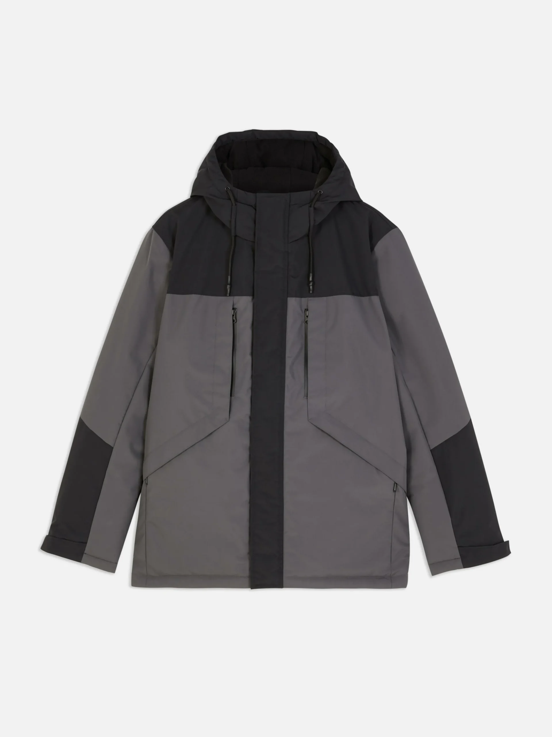 Short Color Block Coat