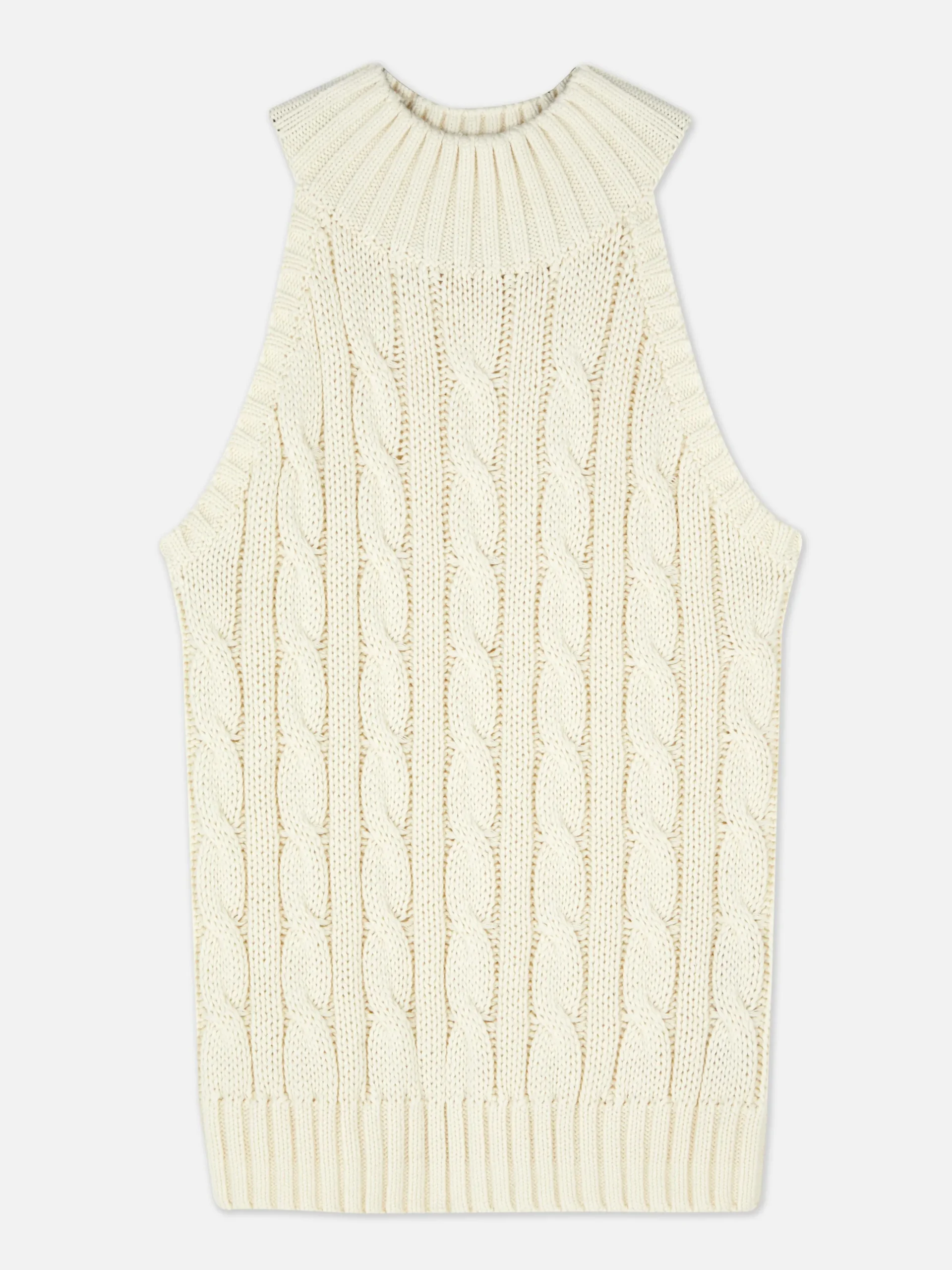 Sleeveless Cable Knit Tank