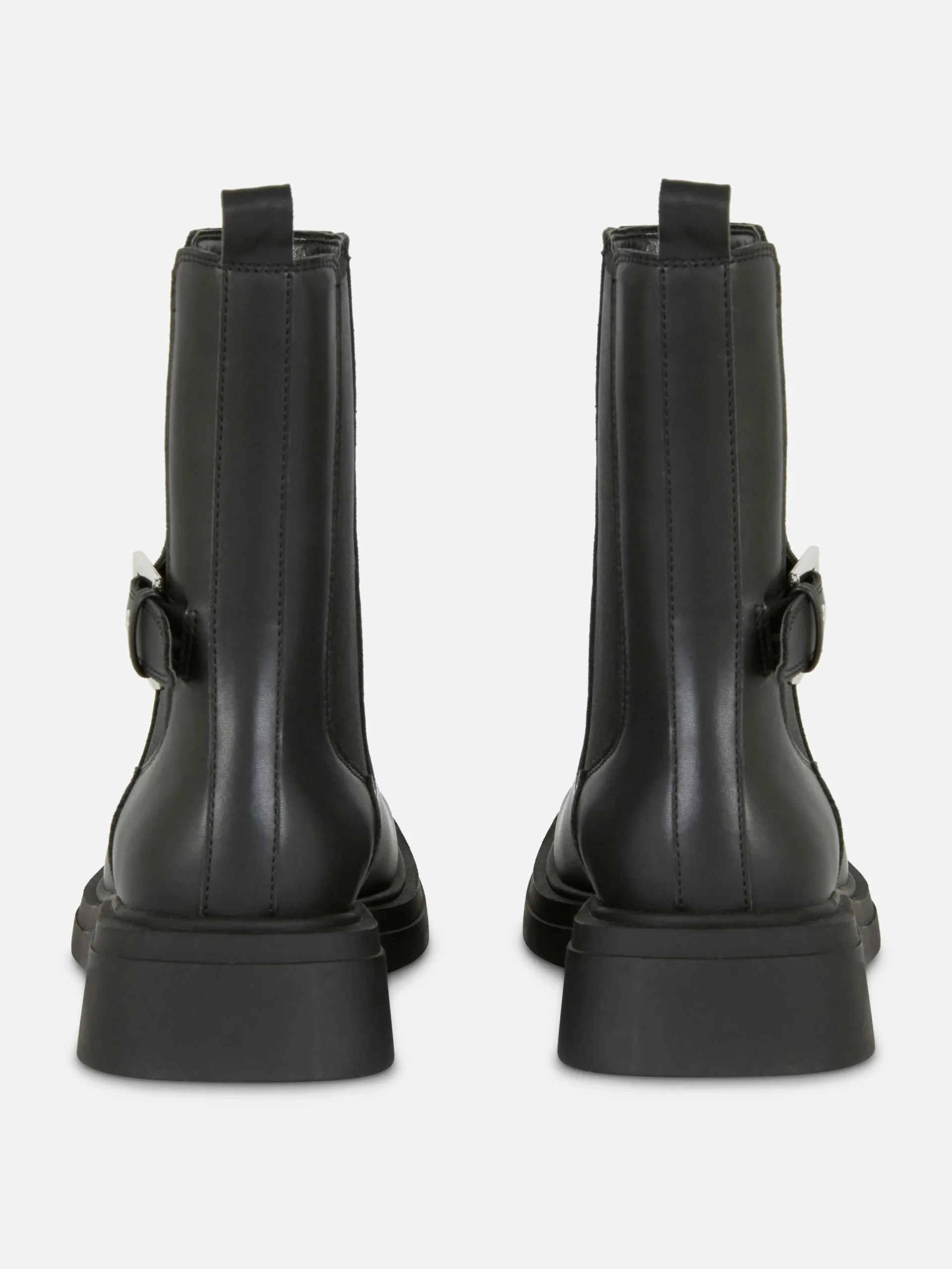 Square Toe Faux Leather Chelsea Boots