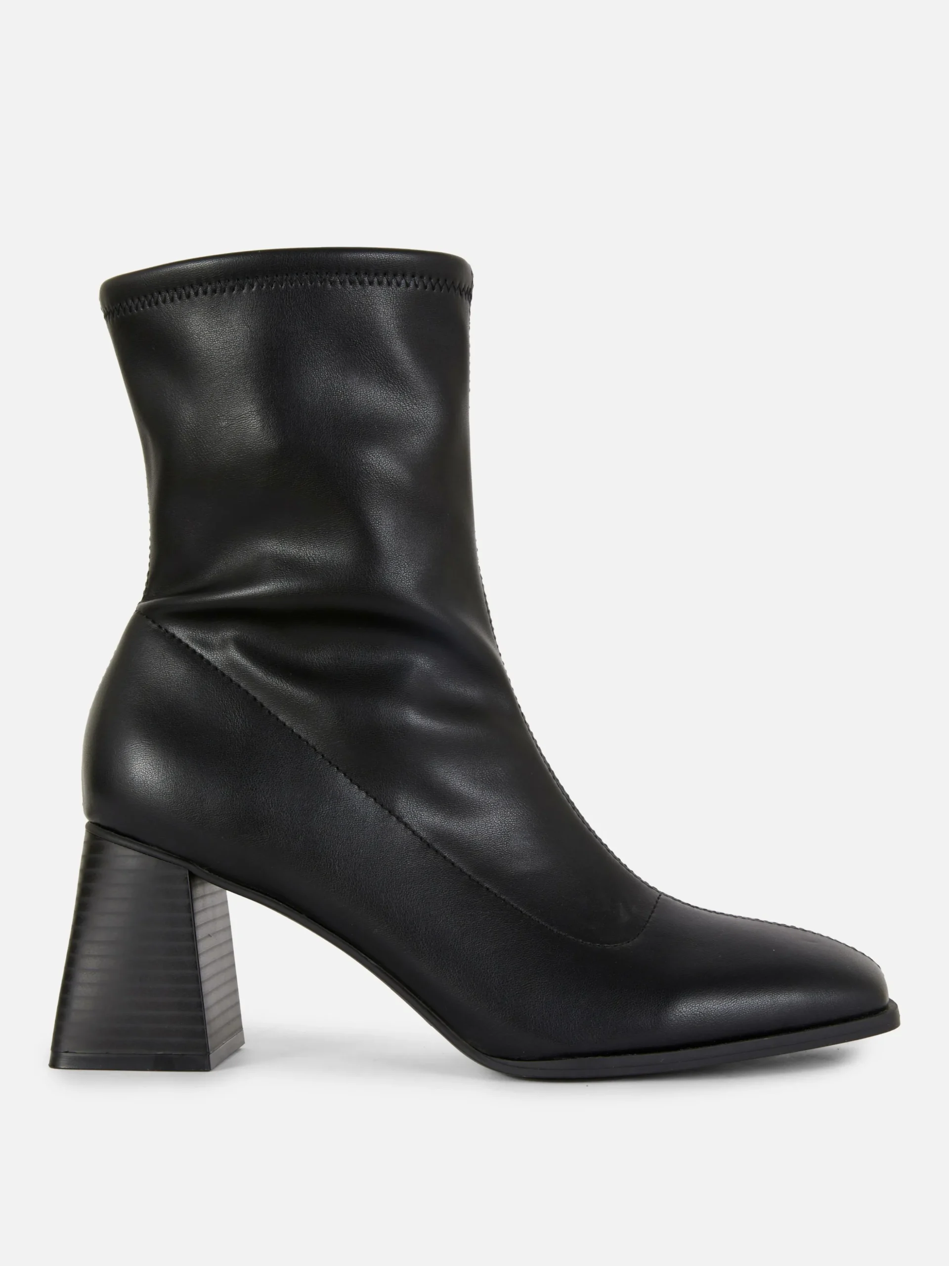 Square Toe Stretch Ankle Boots