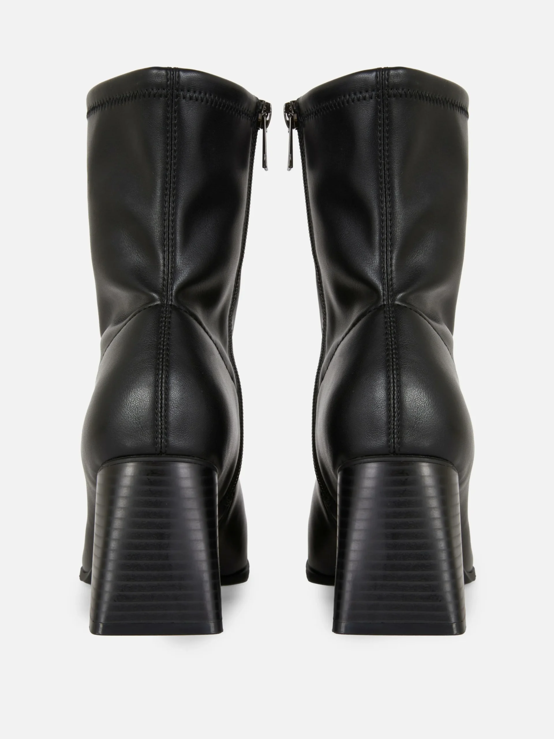 Square Toe Stretch Ankle Boots