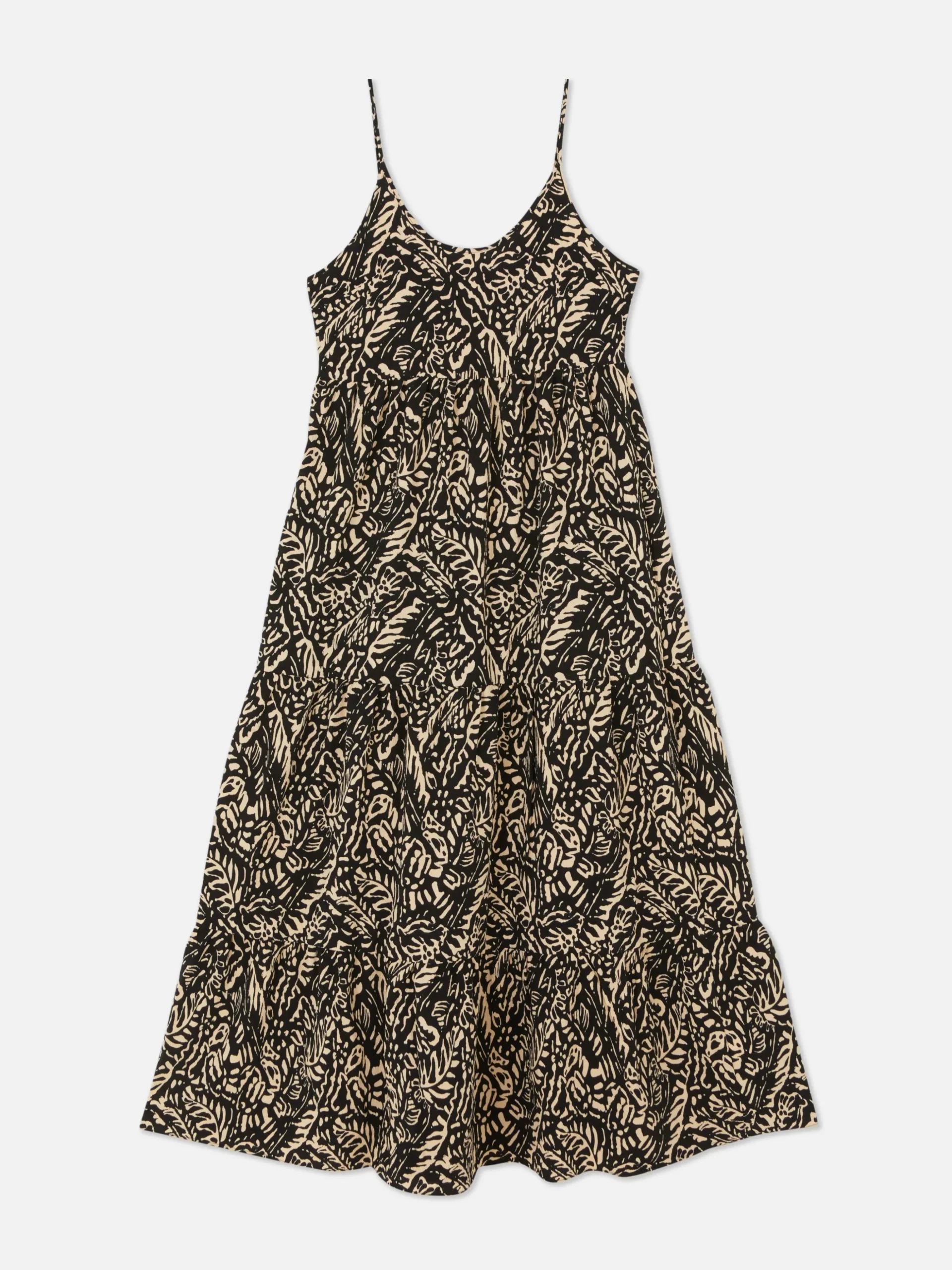 Strappy Tiered Maxi Dress