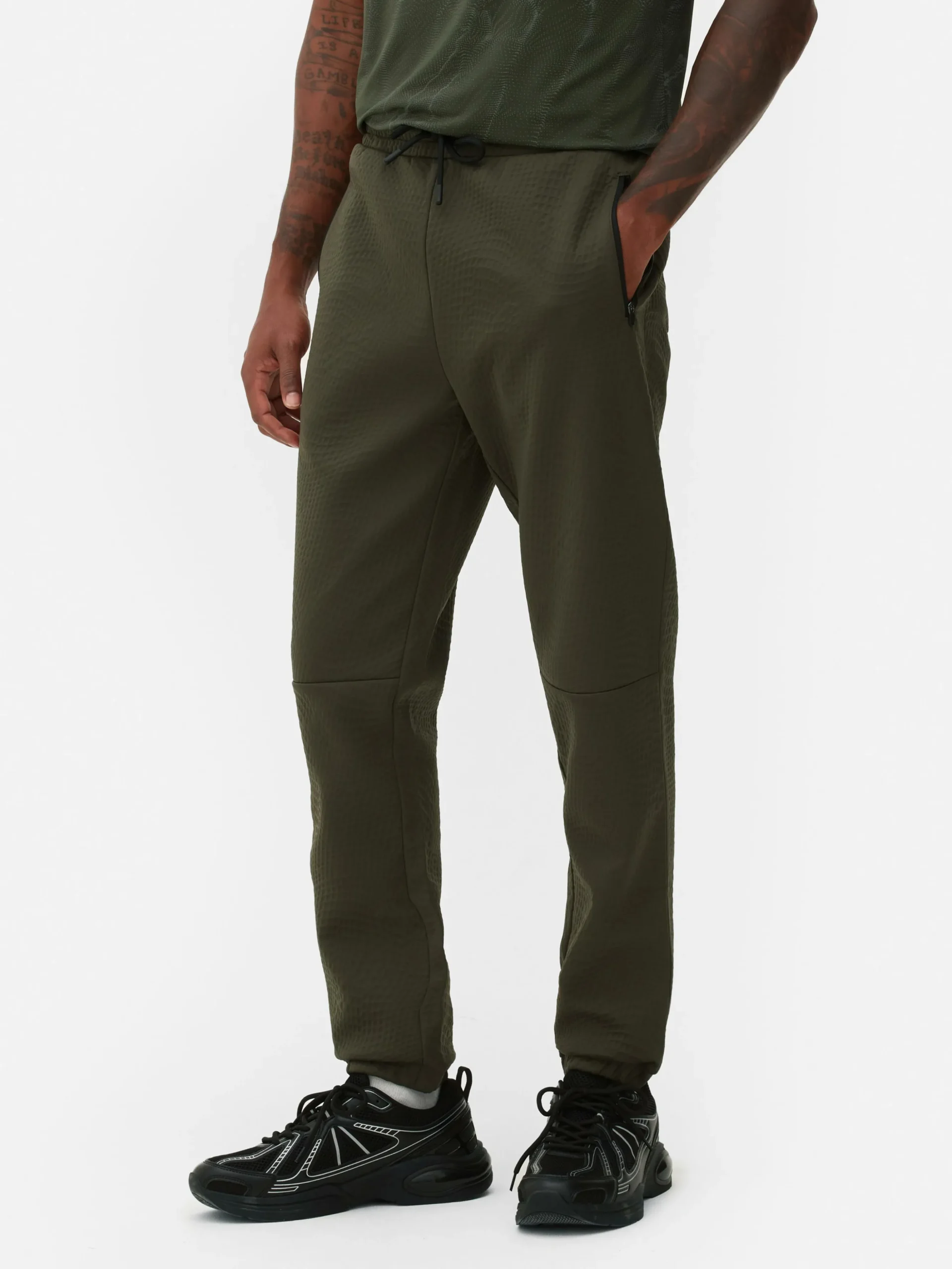 Stretch Waist Textured Joggers
