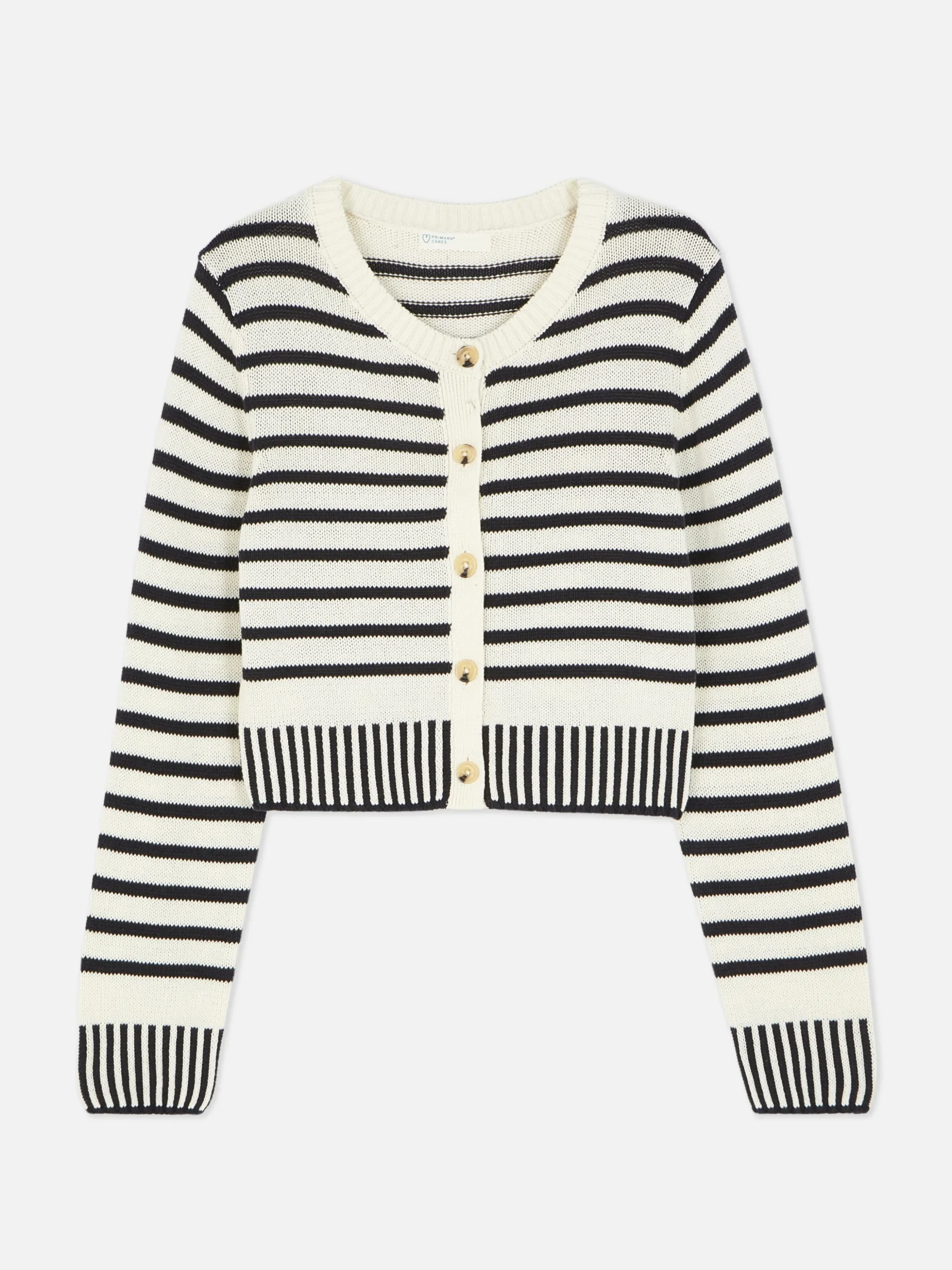 Striped Cropped Cardigan