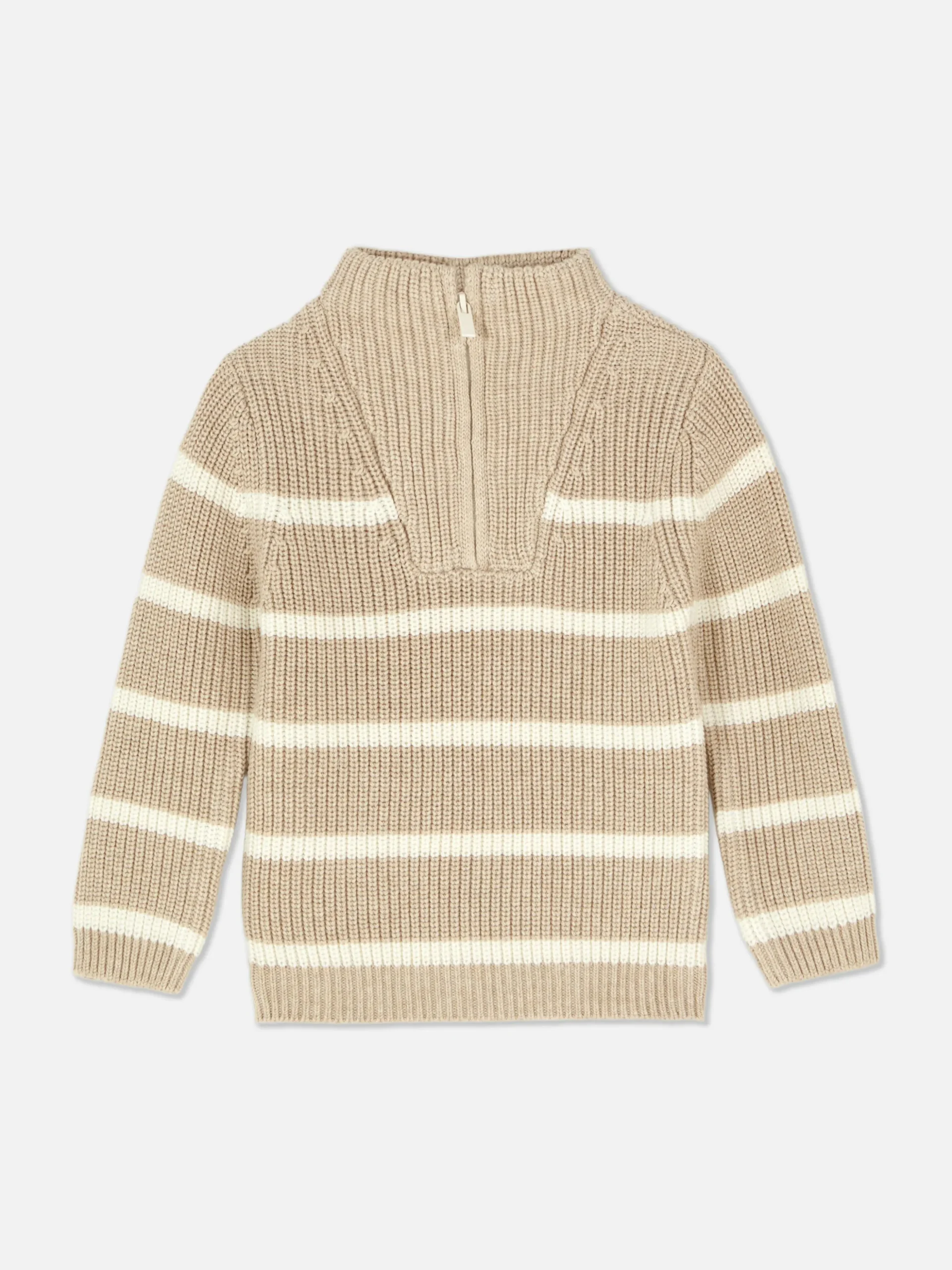 Striped Funnel Neck Sweater