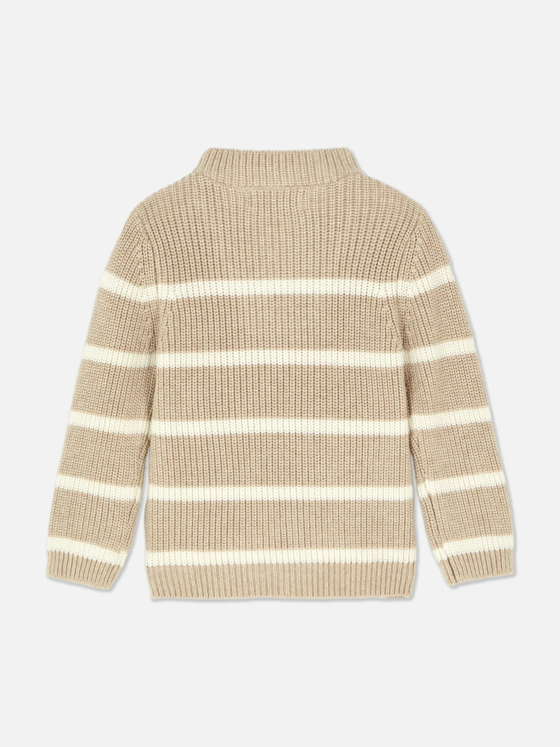 Striped Funnel Neck Sweater