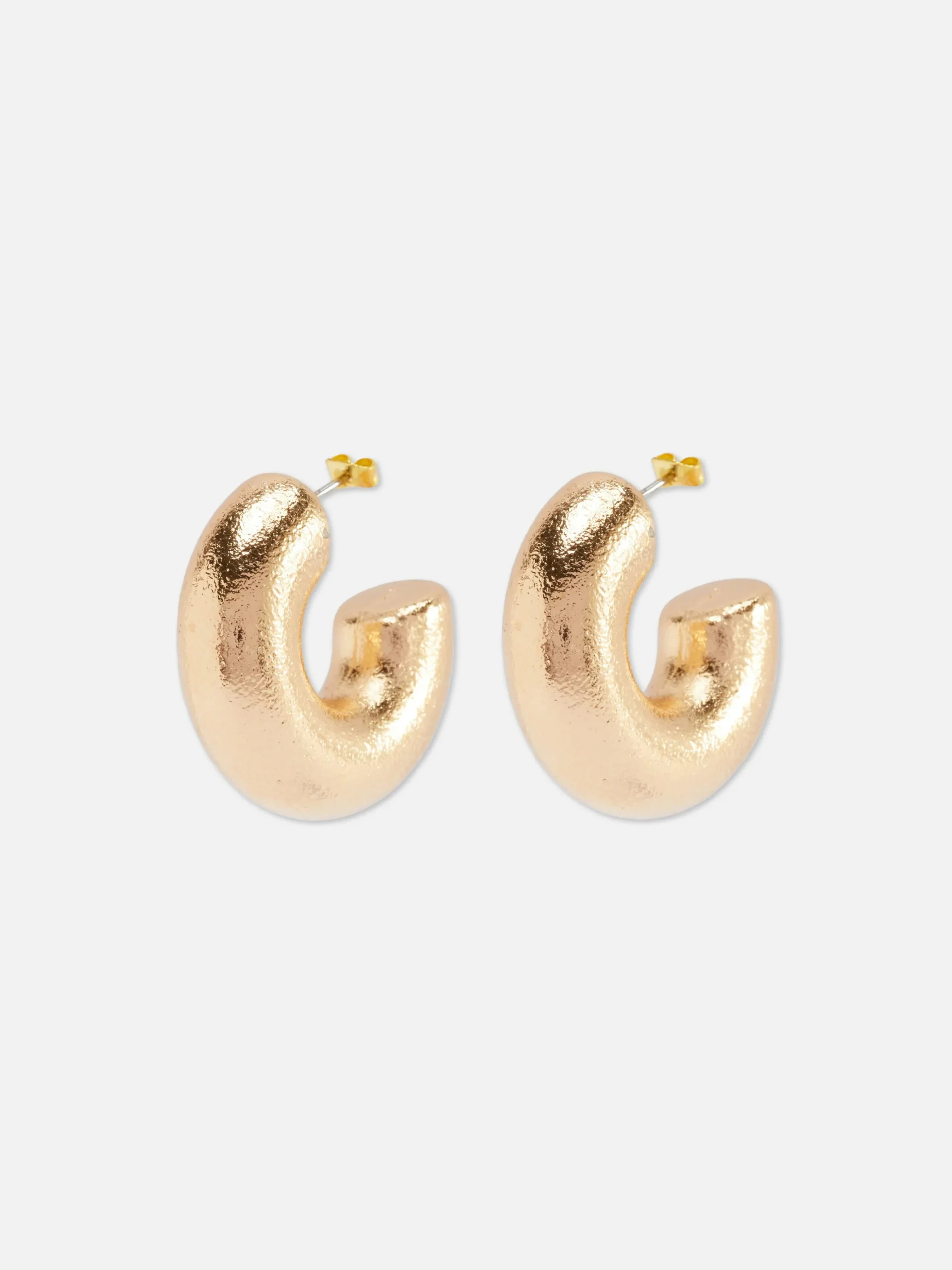 Textured Chunky Hoop Earrings