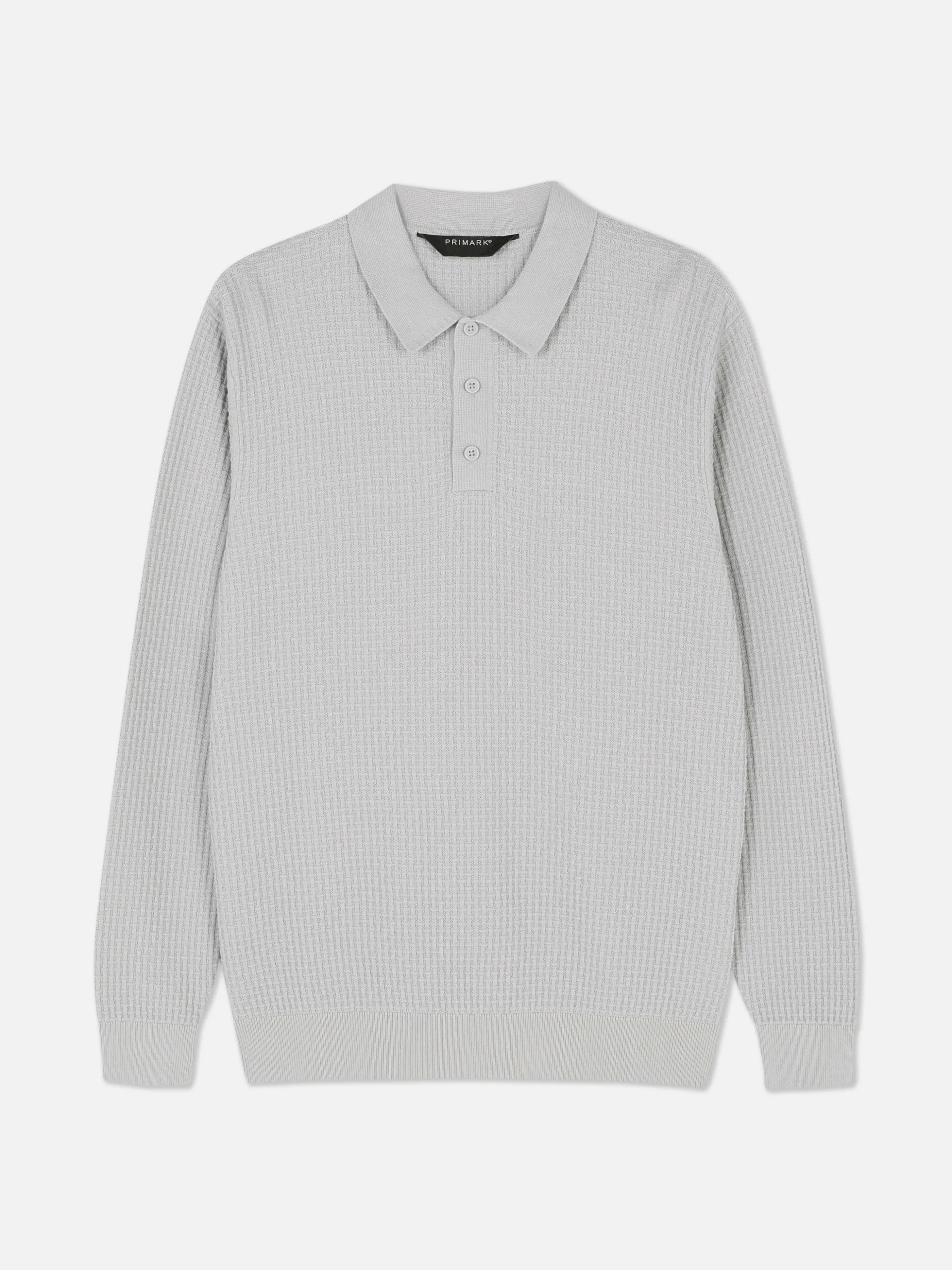 Textured Polo Sweater