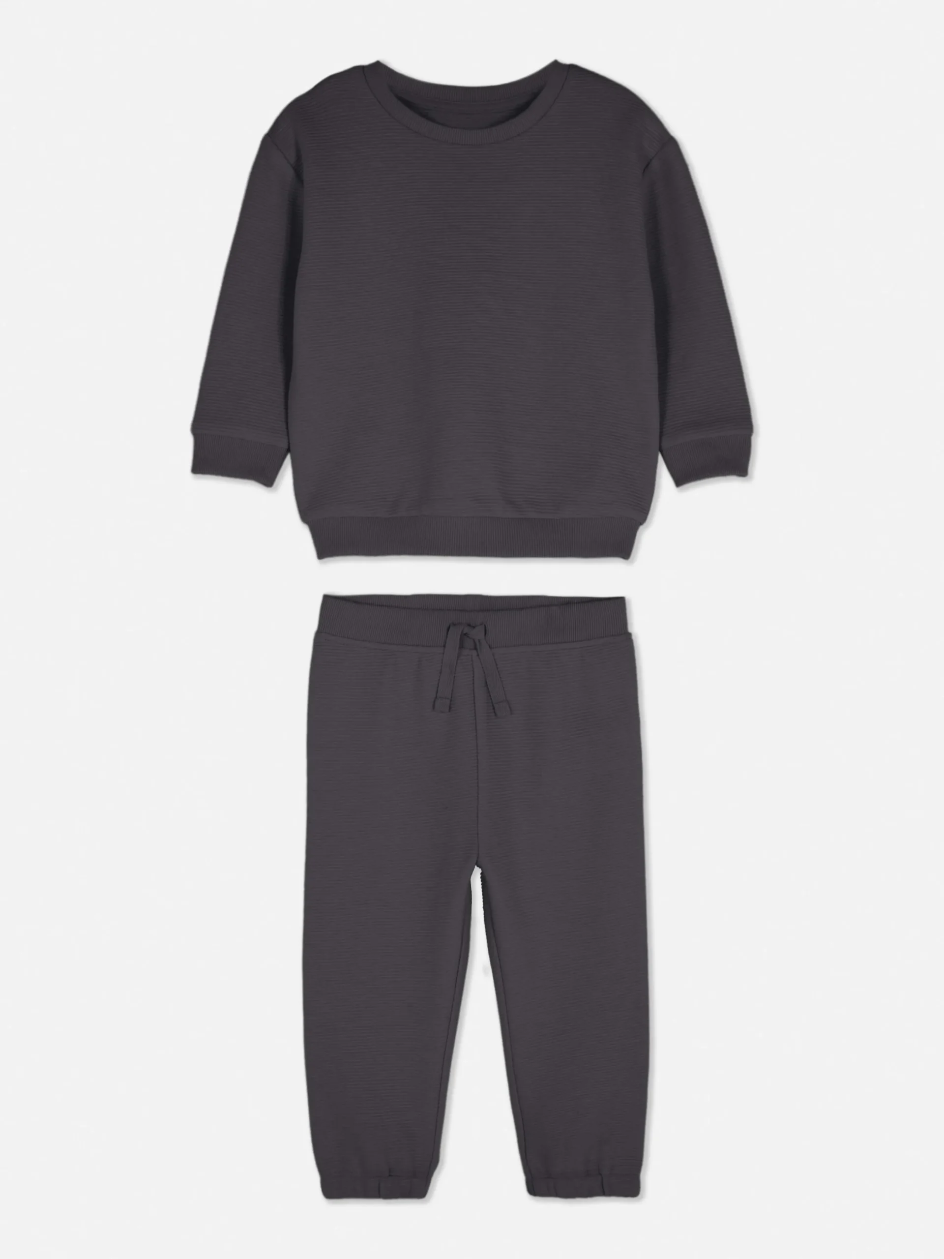 Textured Sweatshirt And Joggers Set