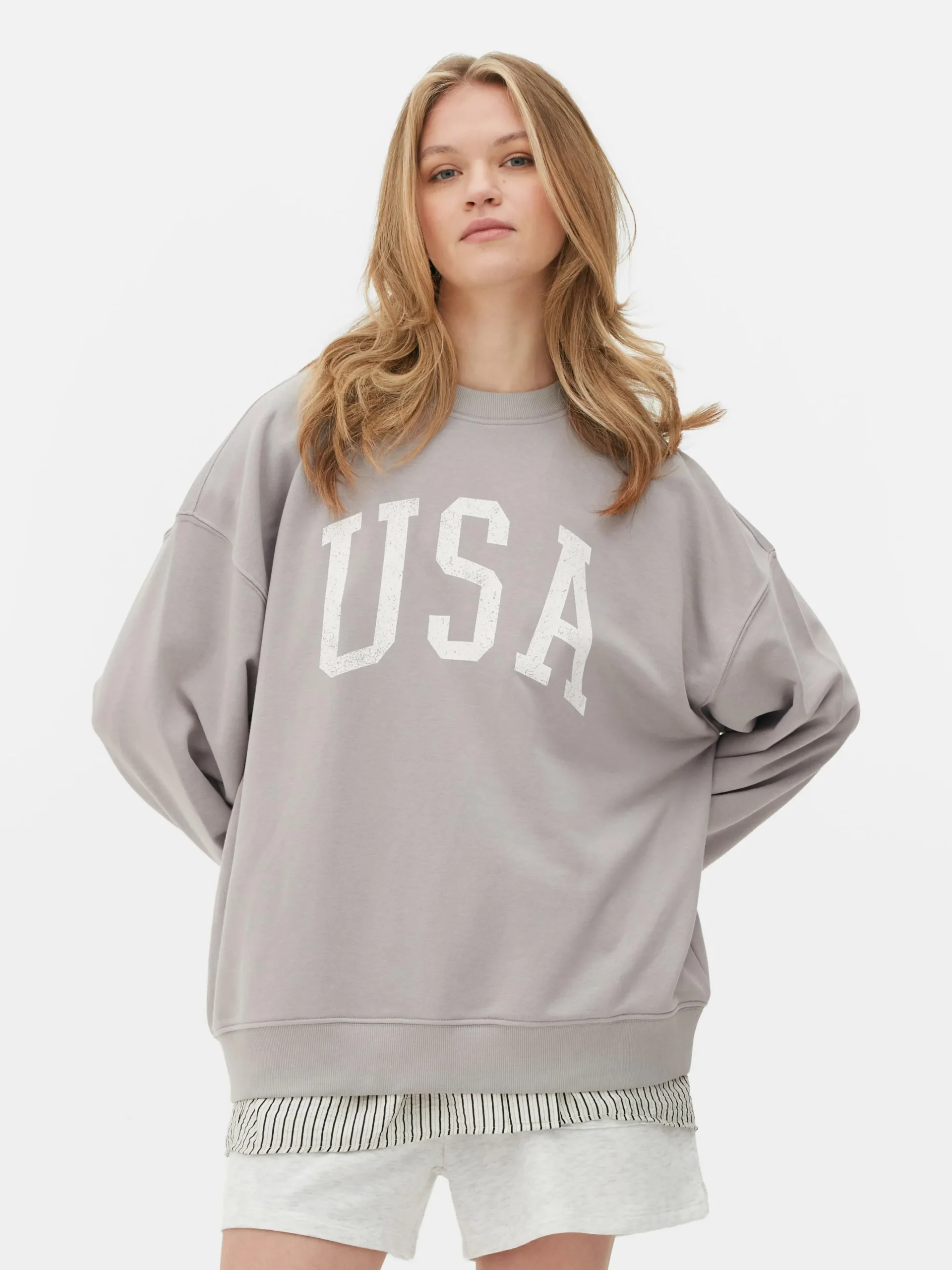 USA Print Oversized Sweatshirt