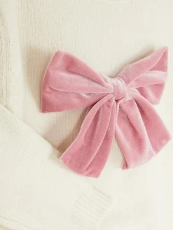 Velour Bow Sweater