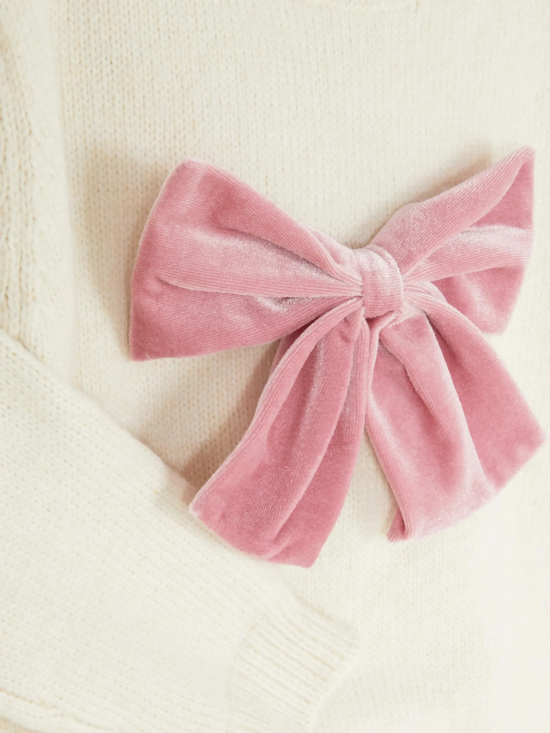 Velour Bow Sweater