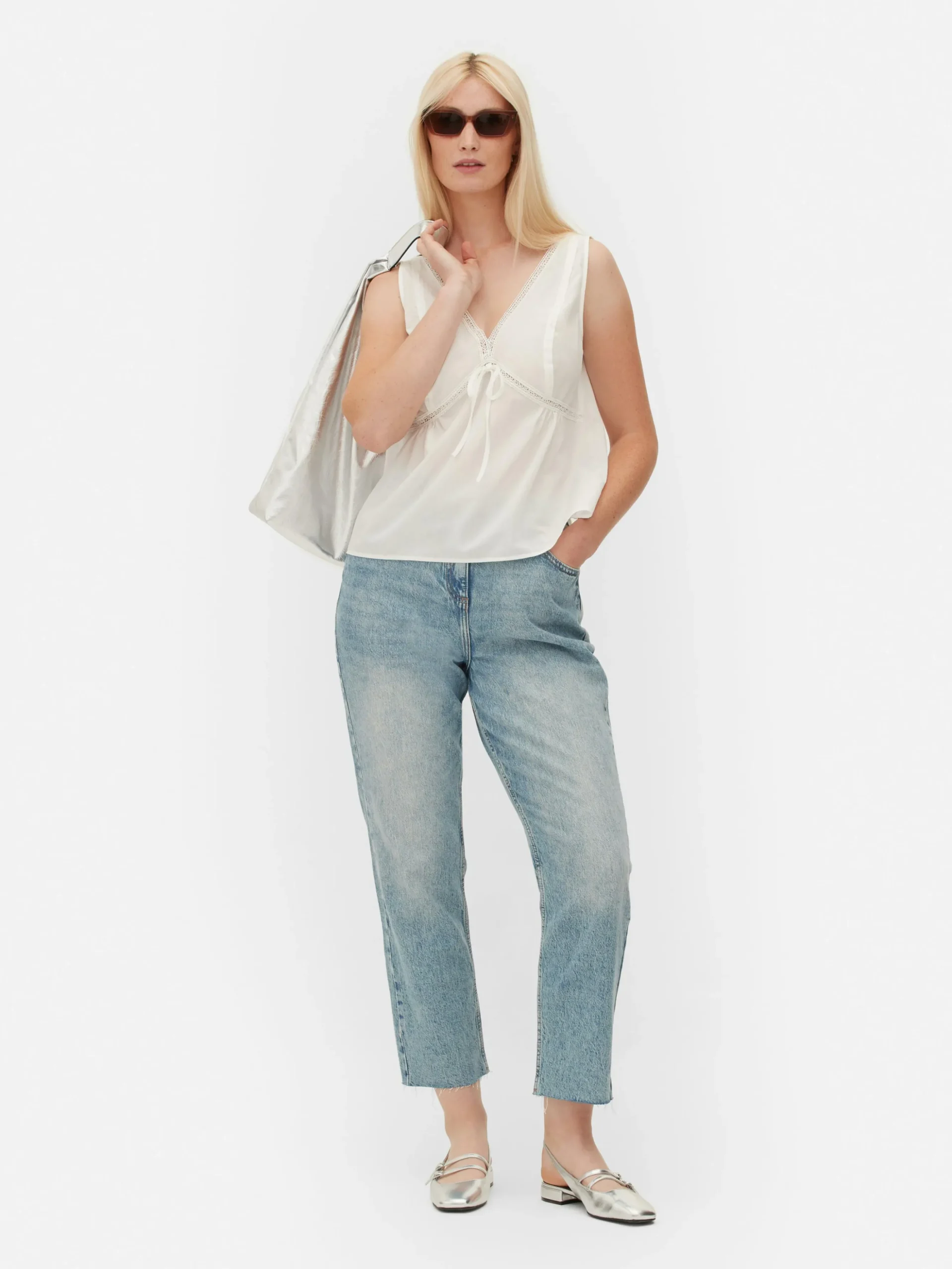 V-Neck Sleeveless Blouse