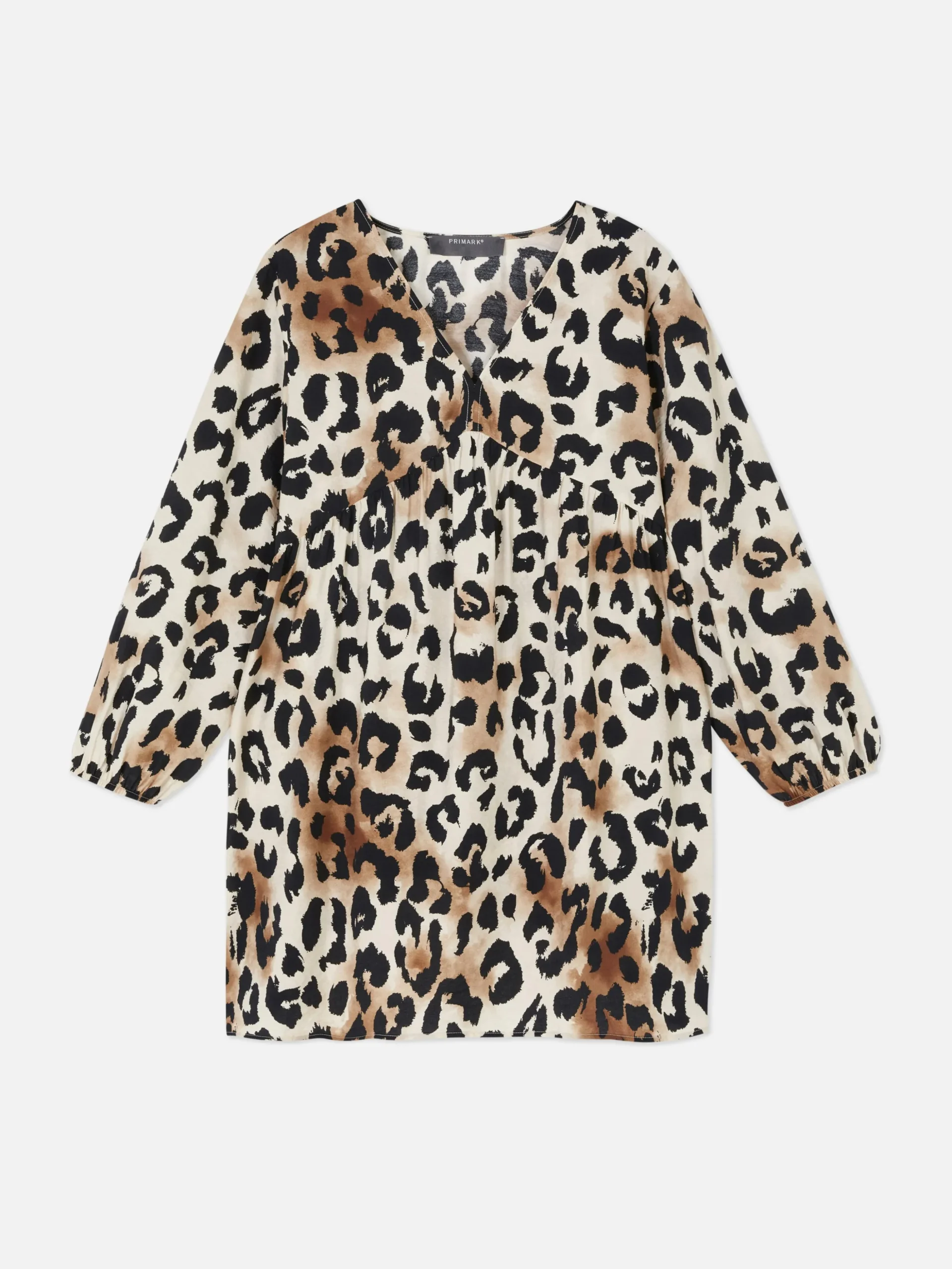 V-Neck Smock Mini Dress