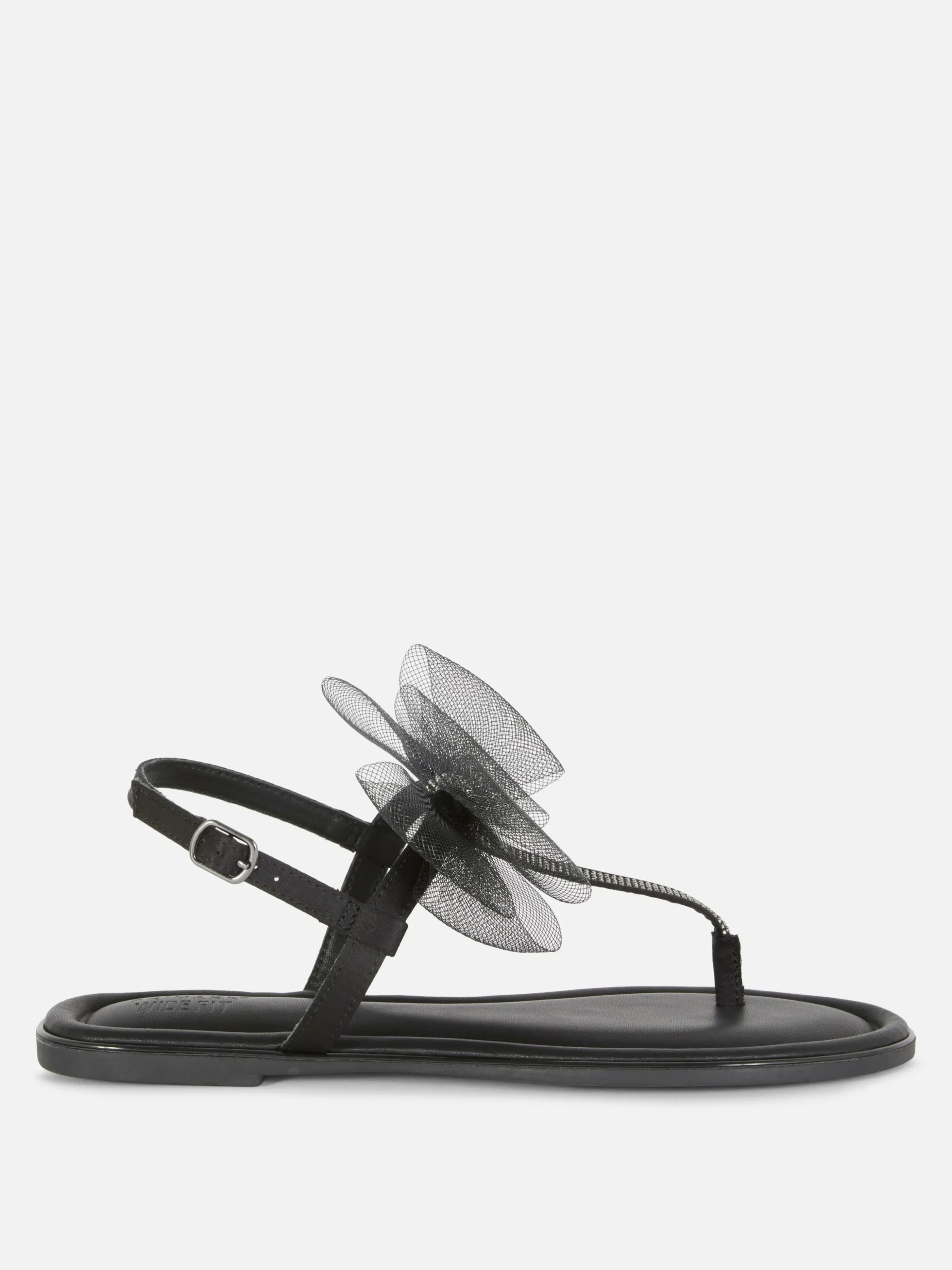 Wide Fit Mesh Bow Sandals