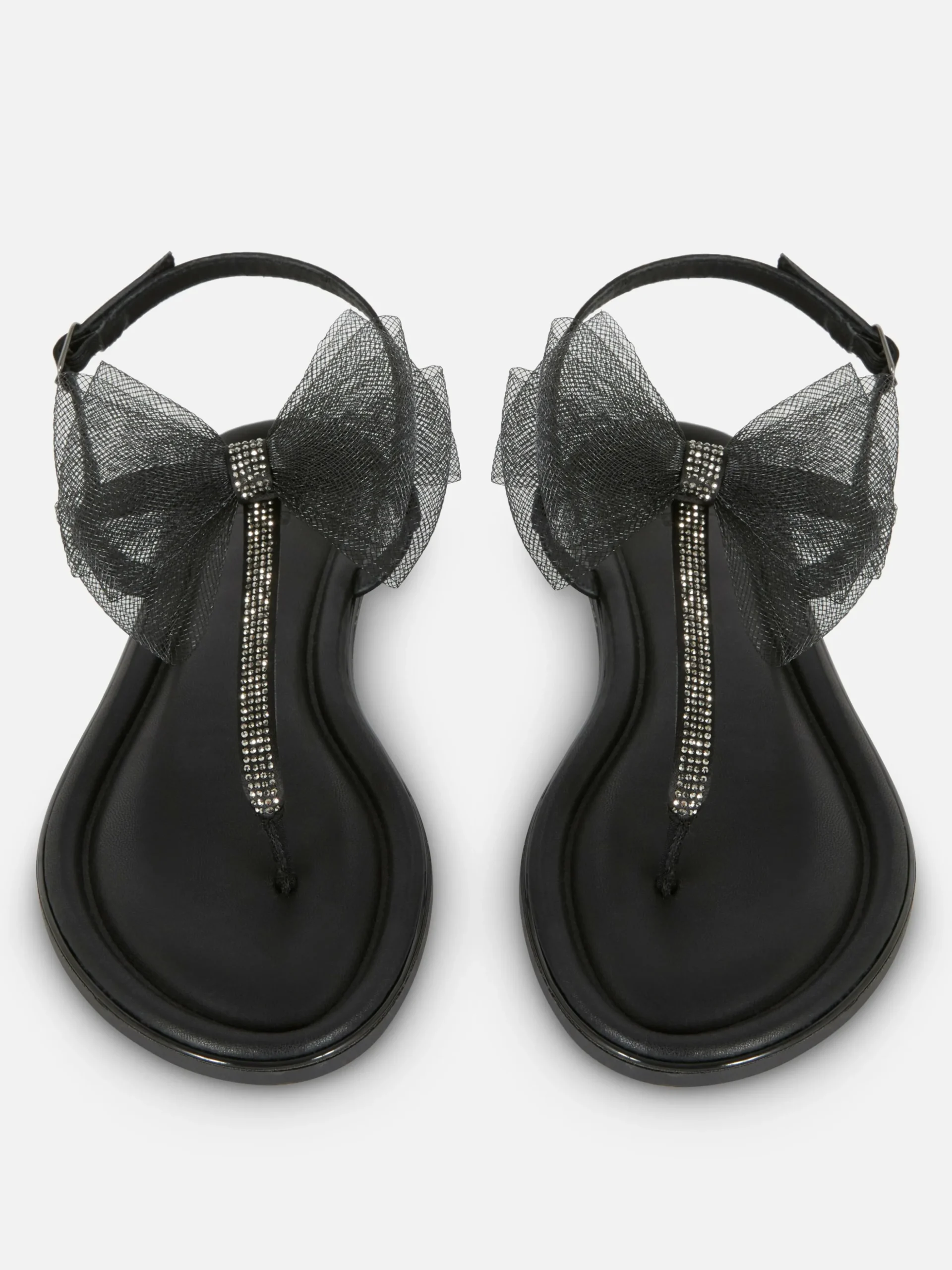 Wide Fit Mesh Bow Sandals