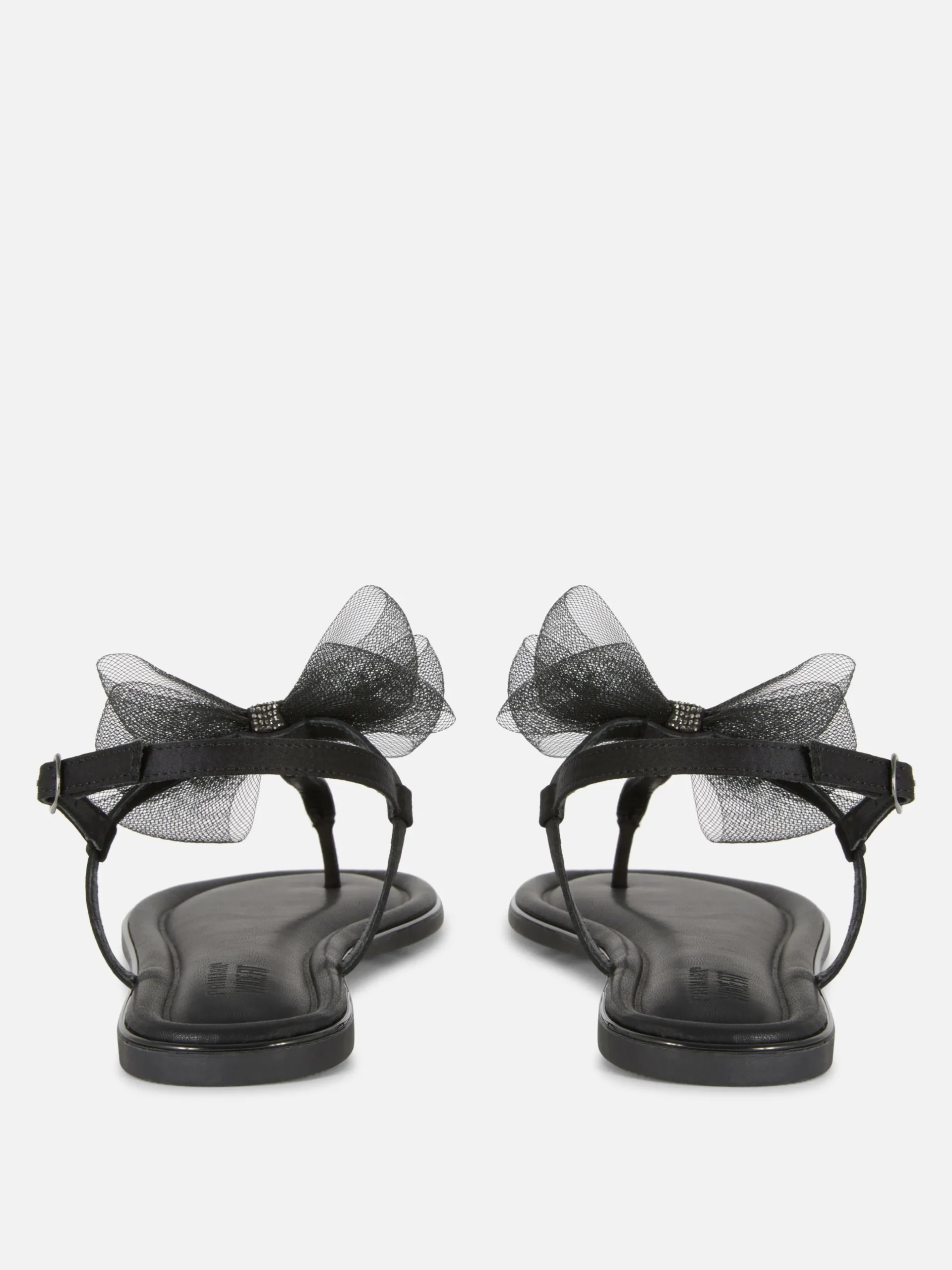 Wide Fit Mesh Bow Sandals