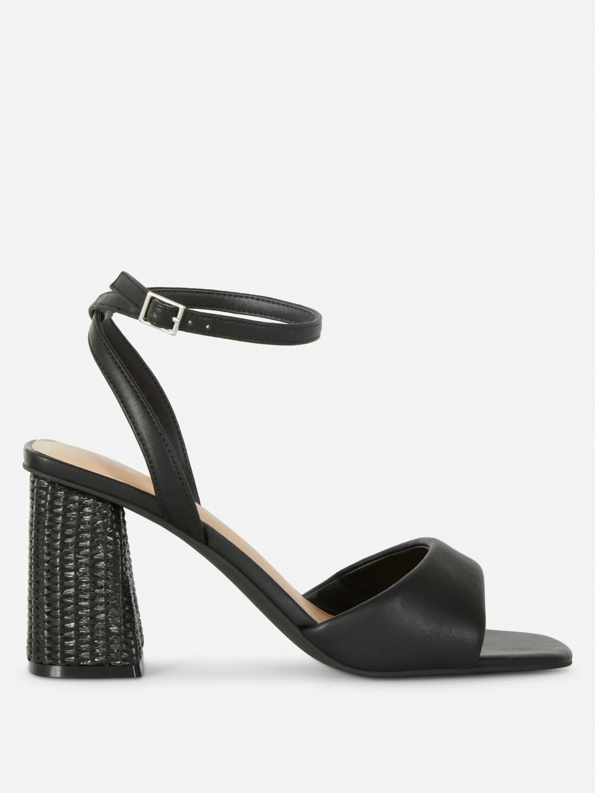 Wide Fit Raffia Heeled Sandals
