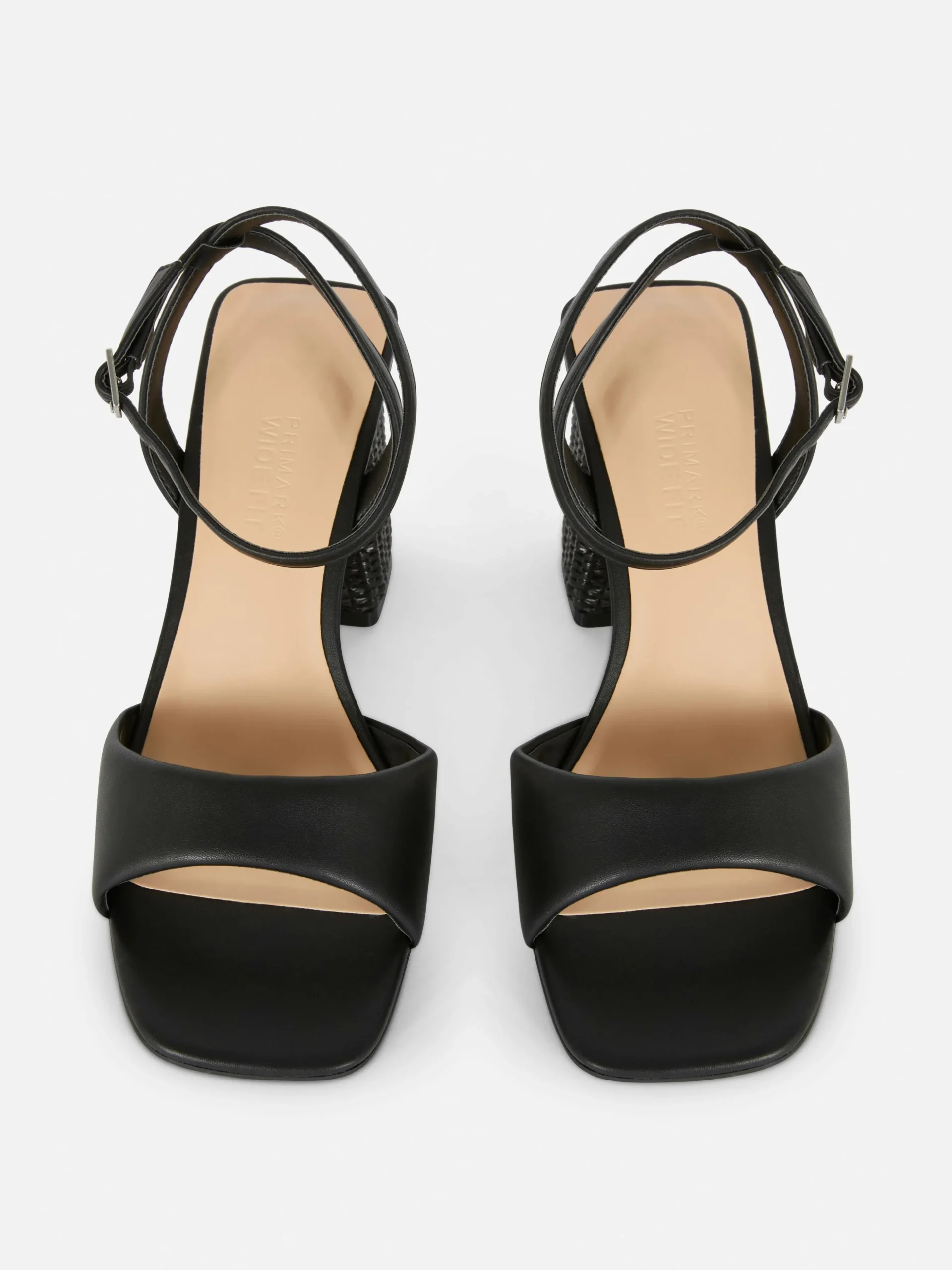 Wide Fit Raffia Heeled Sandals