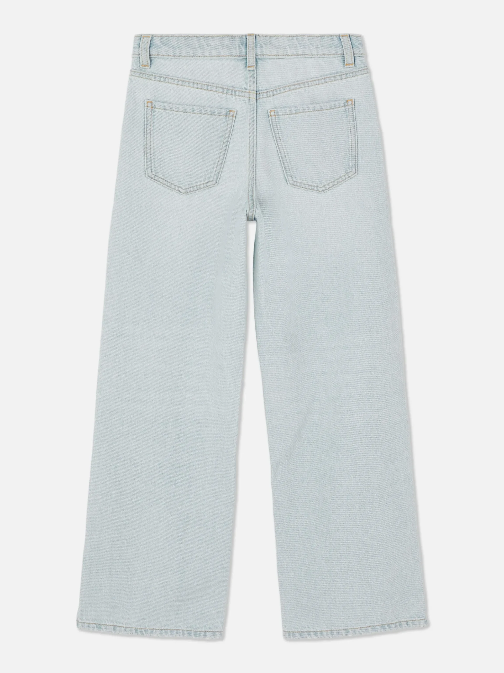 Wide Leg Slit Denim Jeans